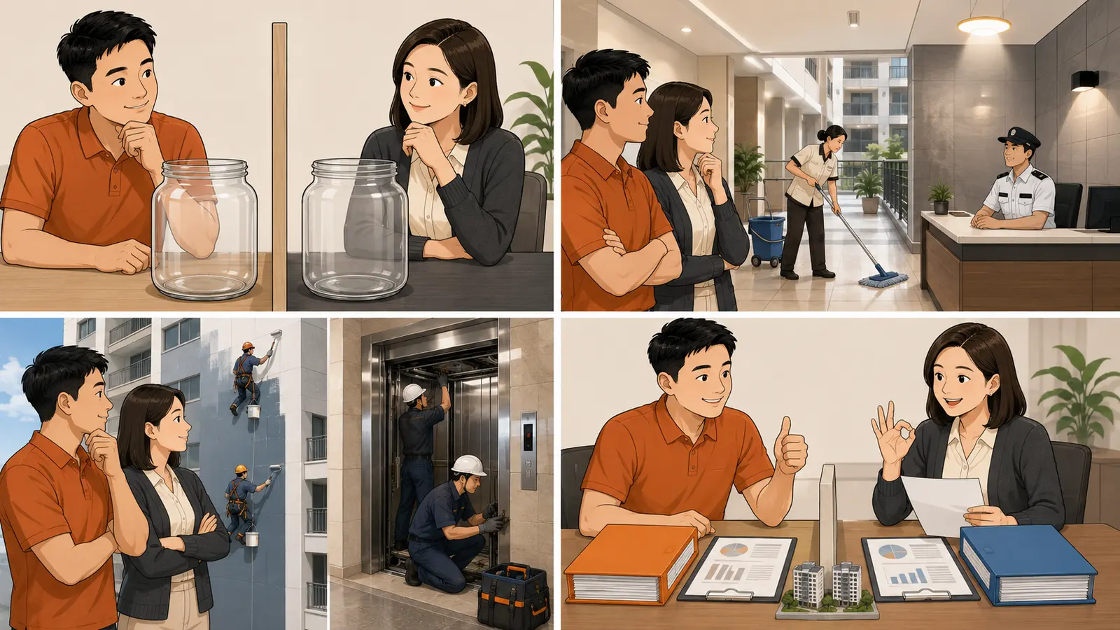 Maintenance Account与Sinking Fund用途区别的四格漫画