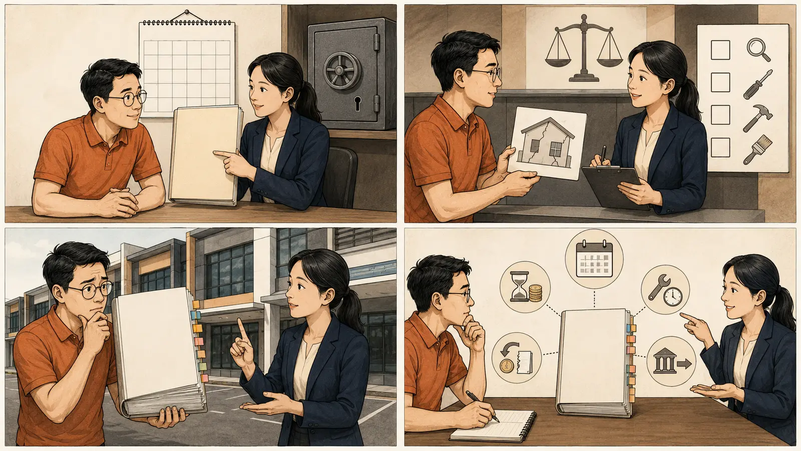 住宅HDA保障与纯商业Shoplot私人SPA比较四格漫画