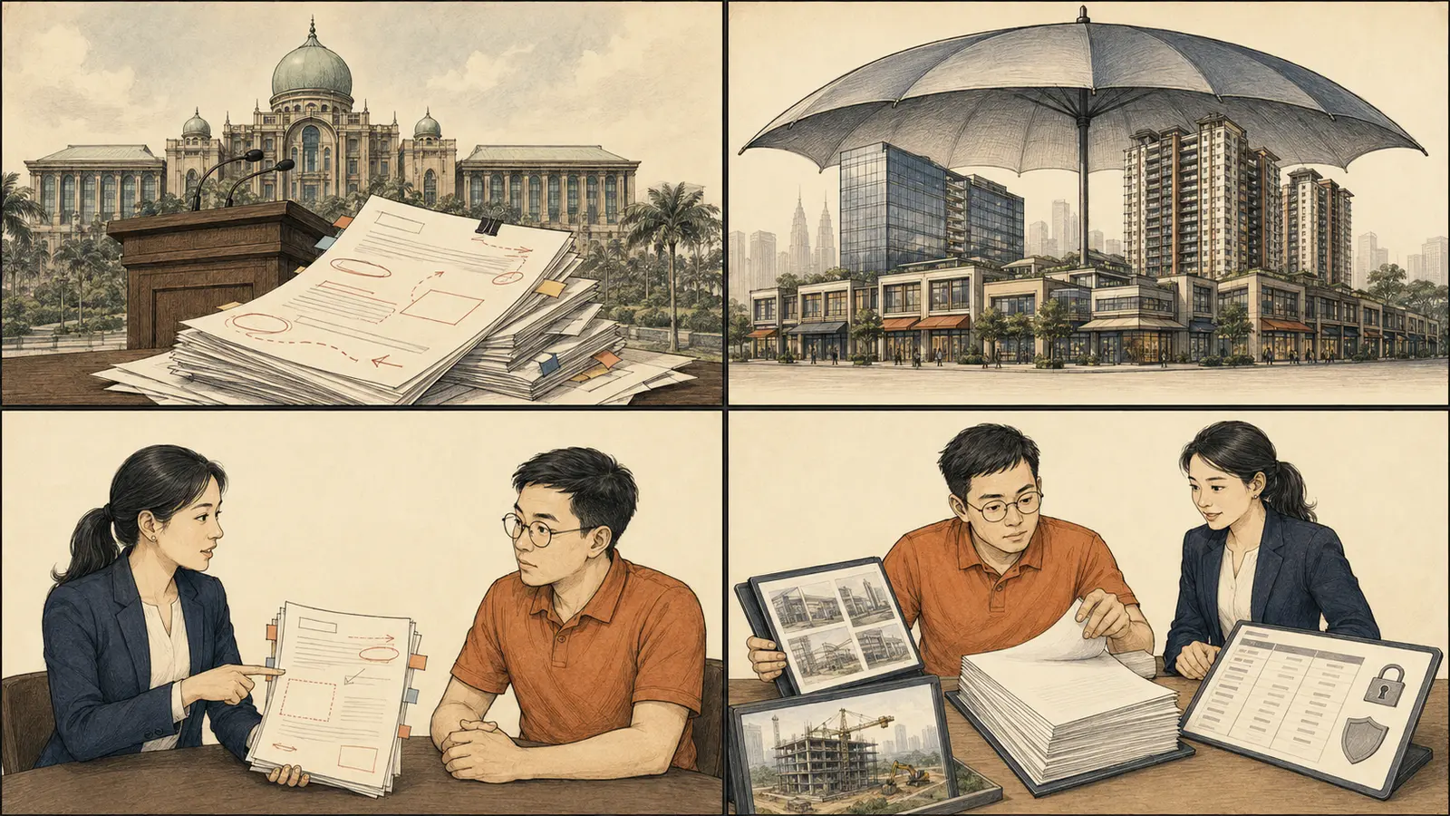 马来西亚拟议Real Property Development Act与Shoplot买家尽调四格漫画