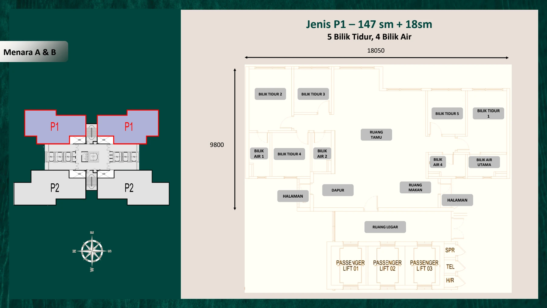 FASA 1 (KONDOMINIUM SUNWAY BUKIT LENANG / FASA 1 / FASA 6) Jenis P1 - 13096-5