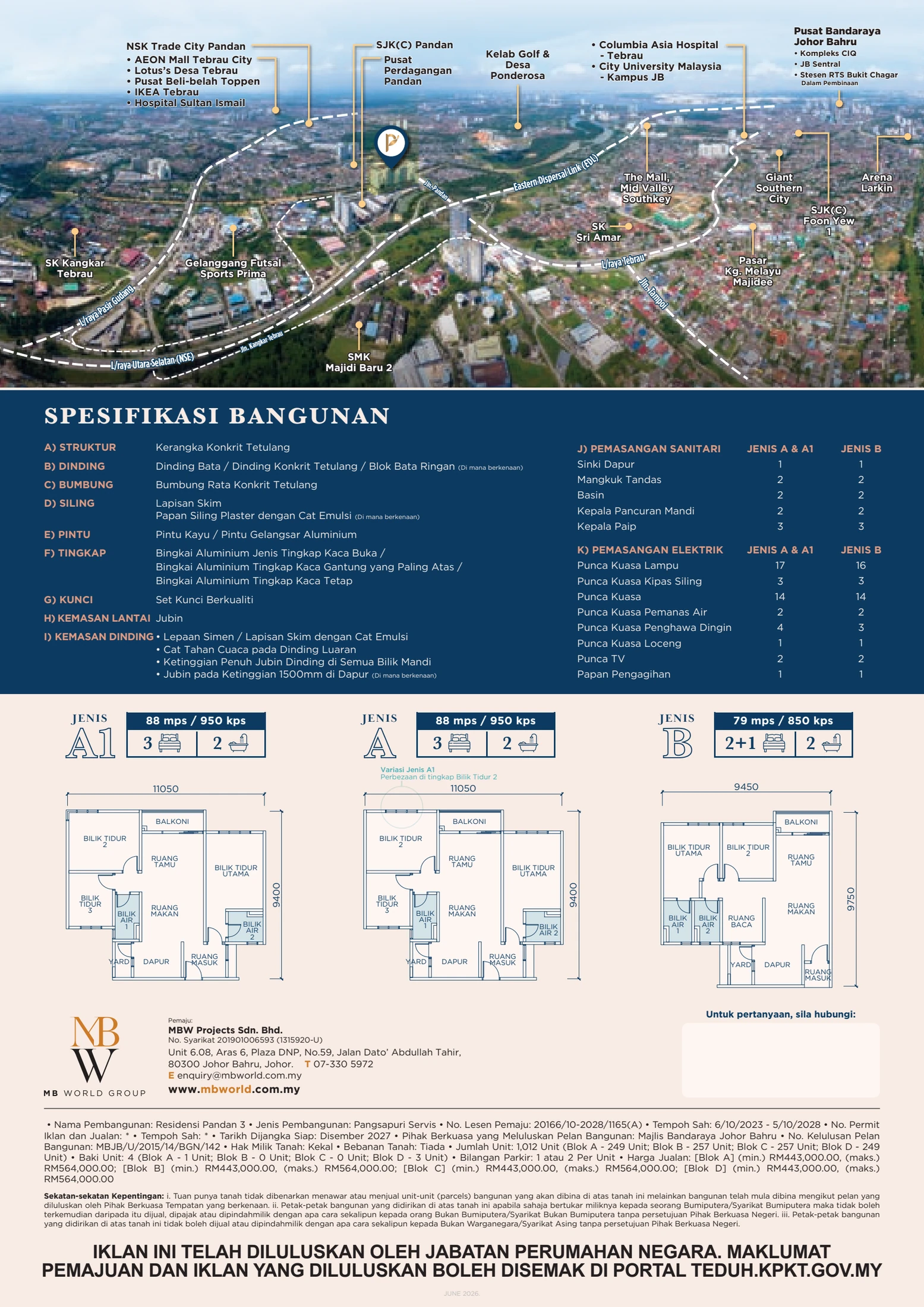RESIDENSI PANDAN 3 Jenis Pembangunan - 20166-2