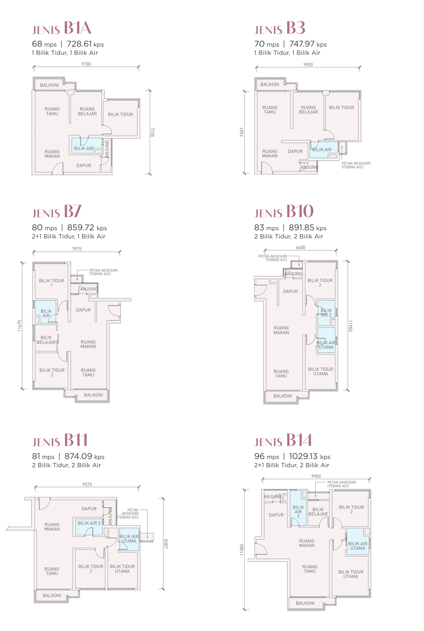 VISTA TIARA Jenis B1A - 30688-1