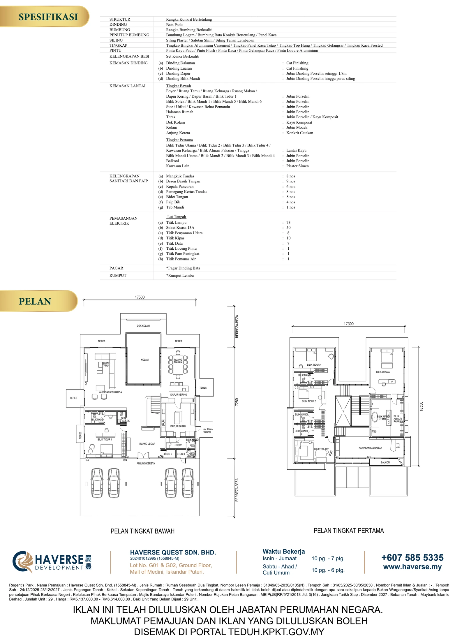 REGENT'S PARK Jenis Rumah - 31049-1