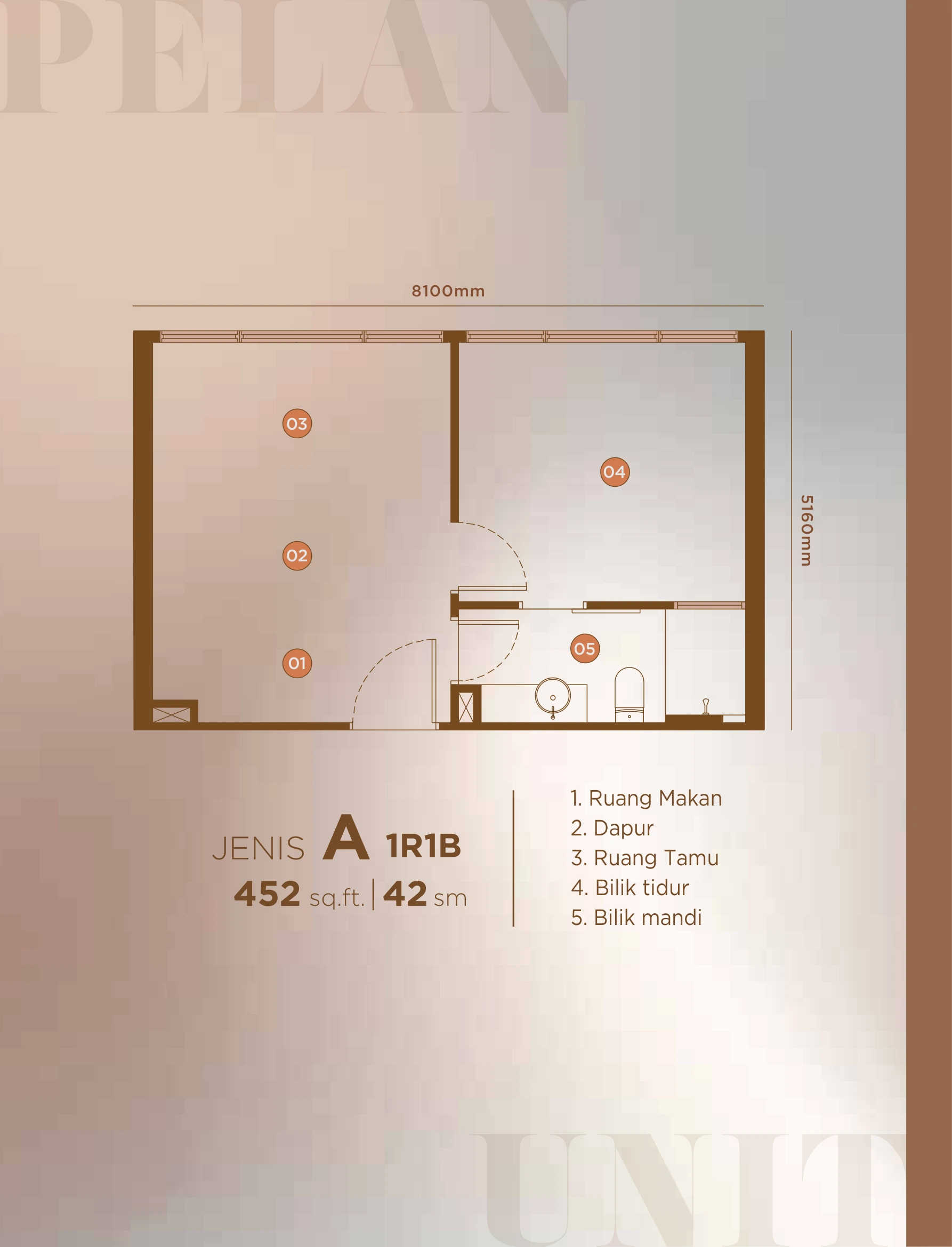 Hugoz Suites Jenis A floor plan page