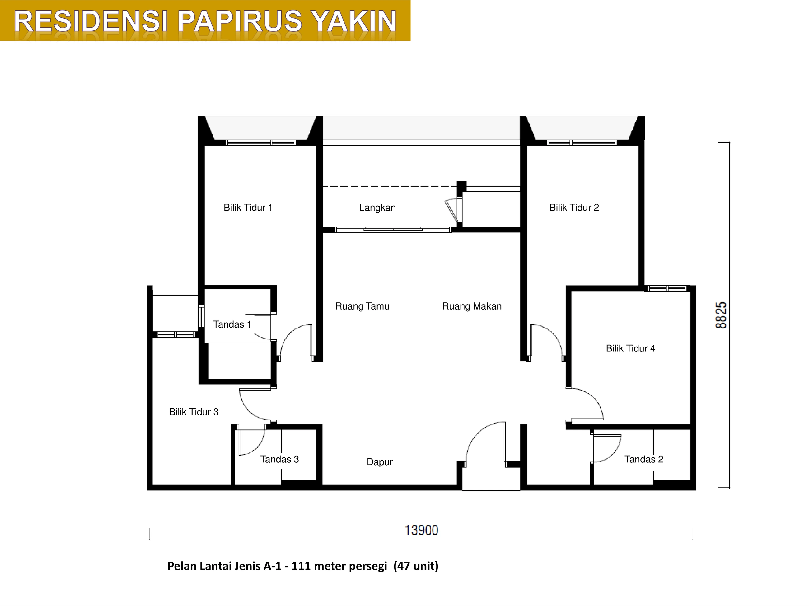 Papyrus Jenis A1 floor plan page