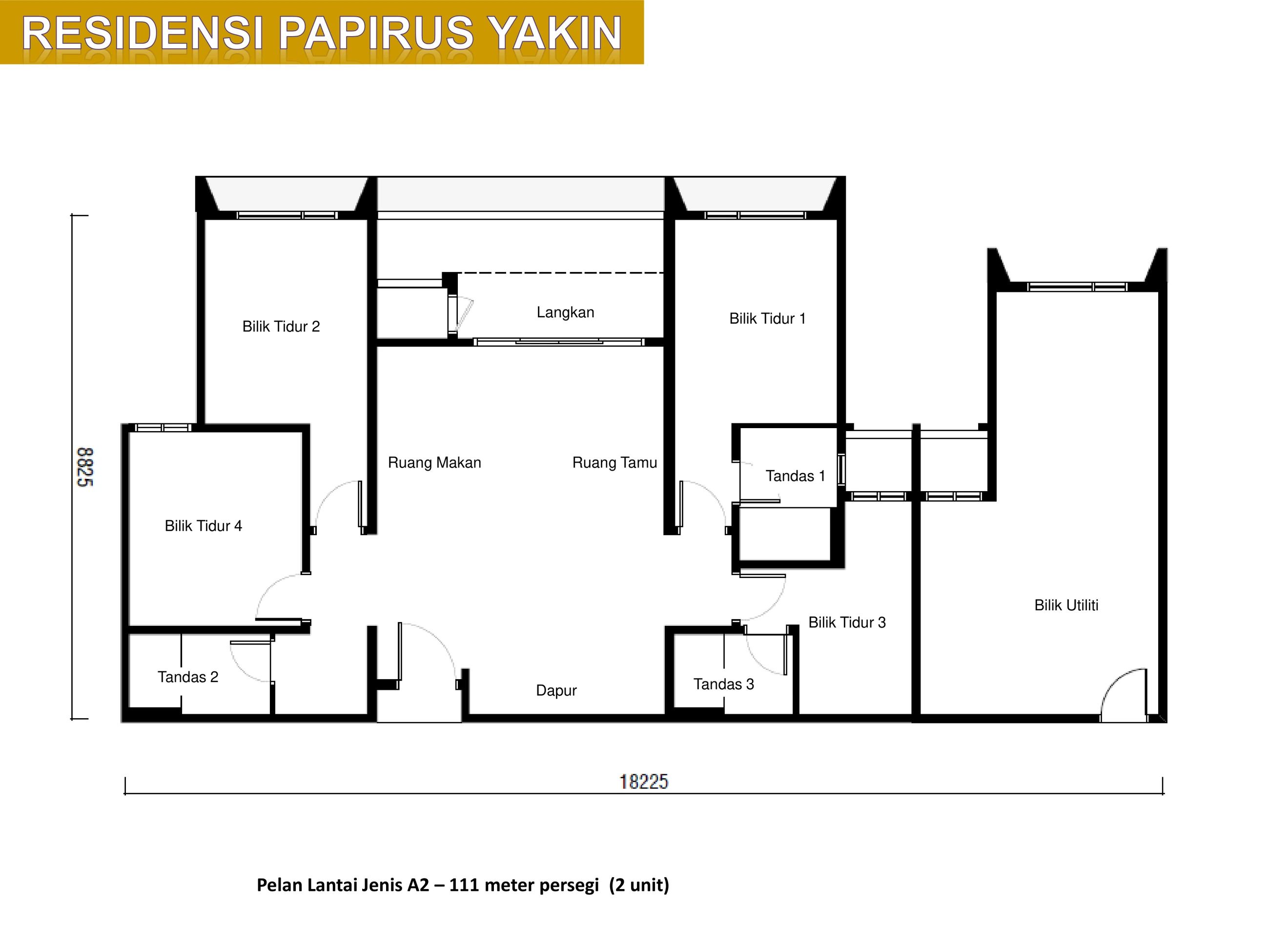 Papyrus Jenis A2 floor plan page