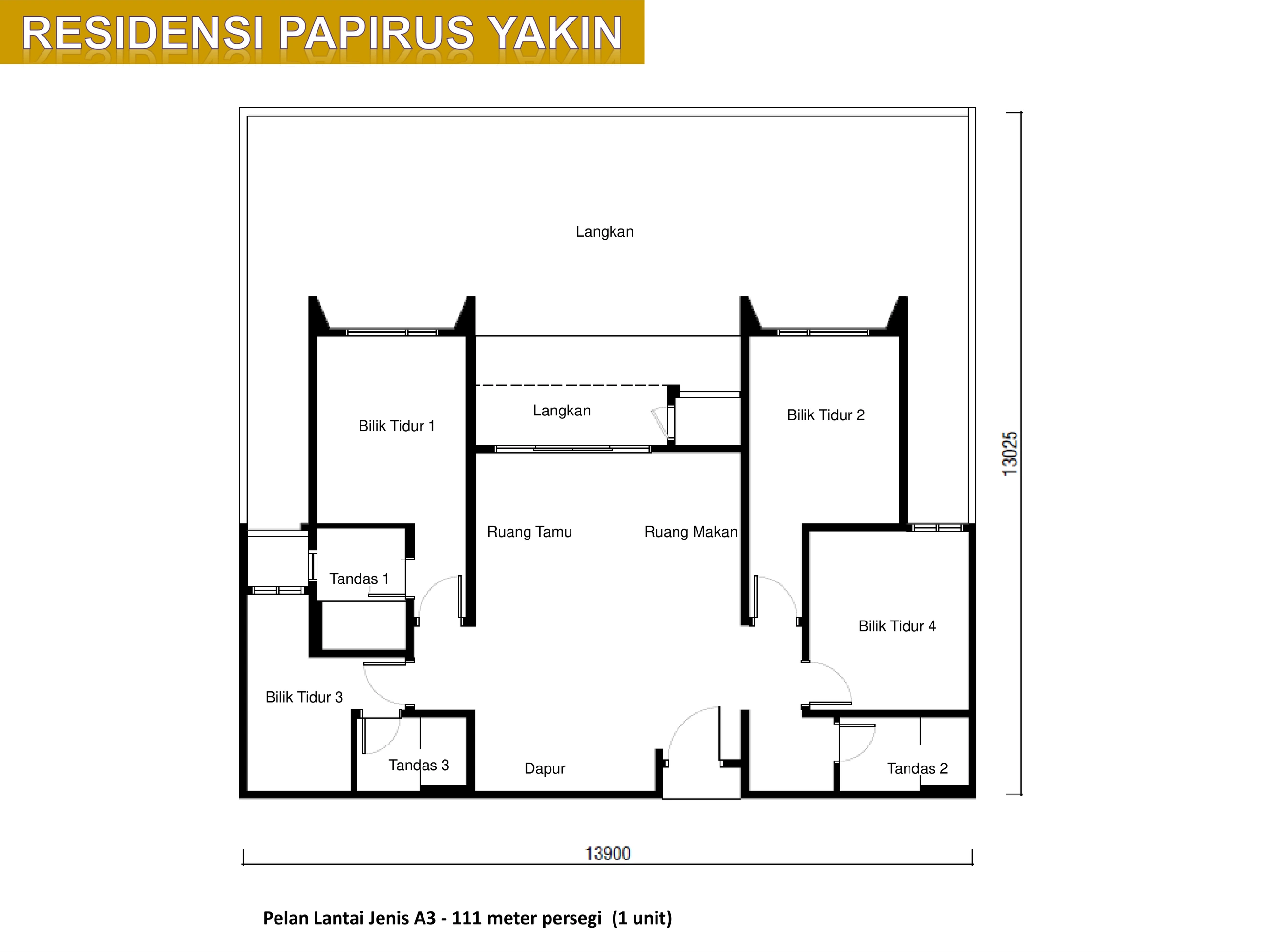 Papyrus Jenis A3 floor plan page