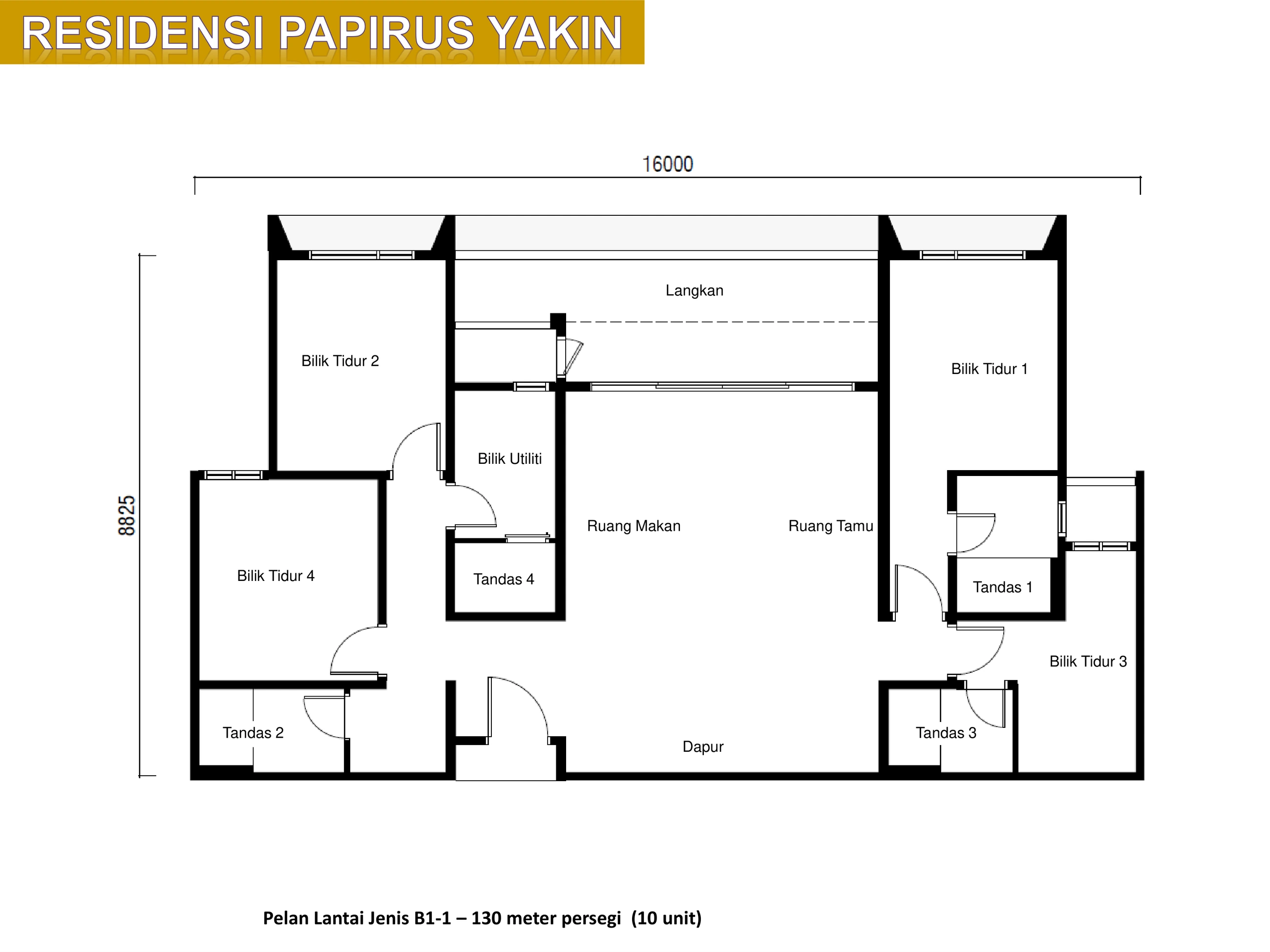 Papyrus Jenis B1-1 floor plan page