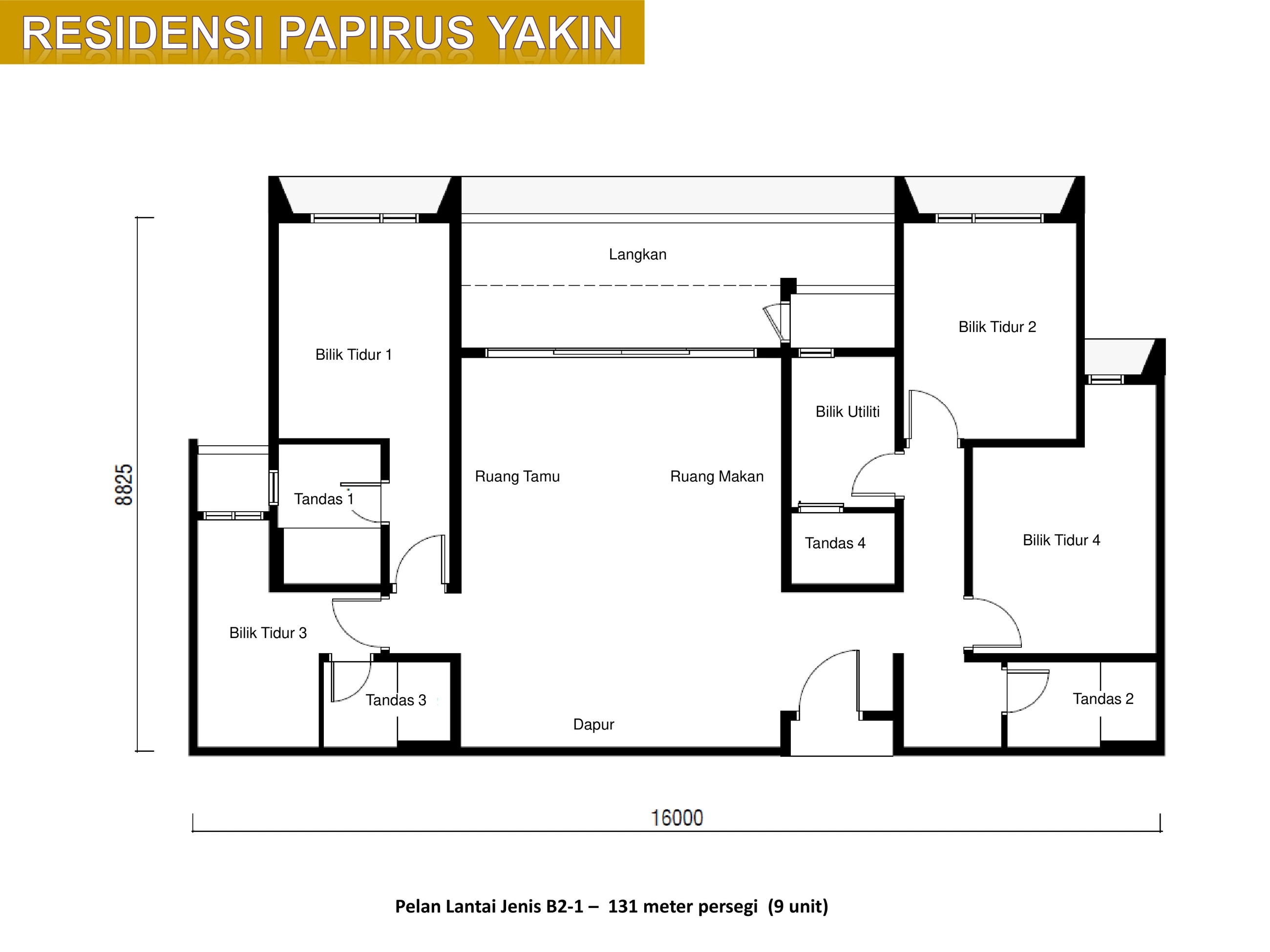 Papyrus Jenis B2-1 floor plan page
