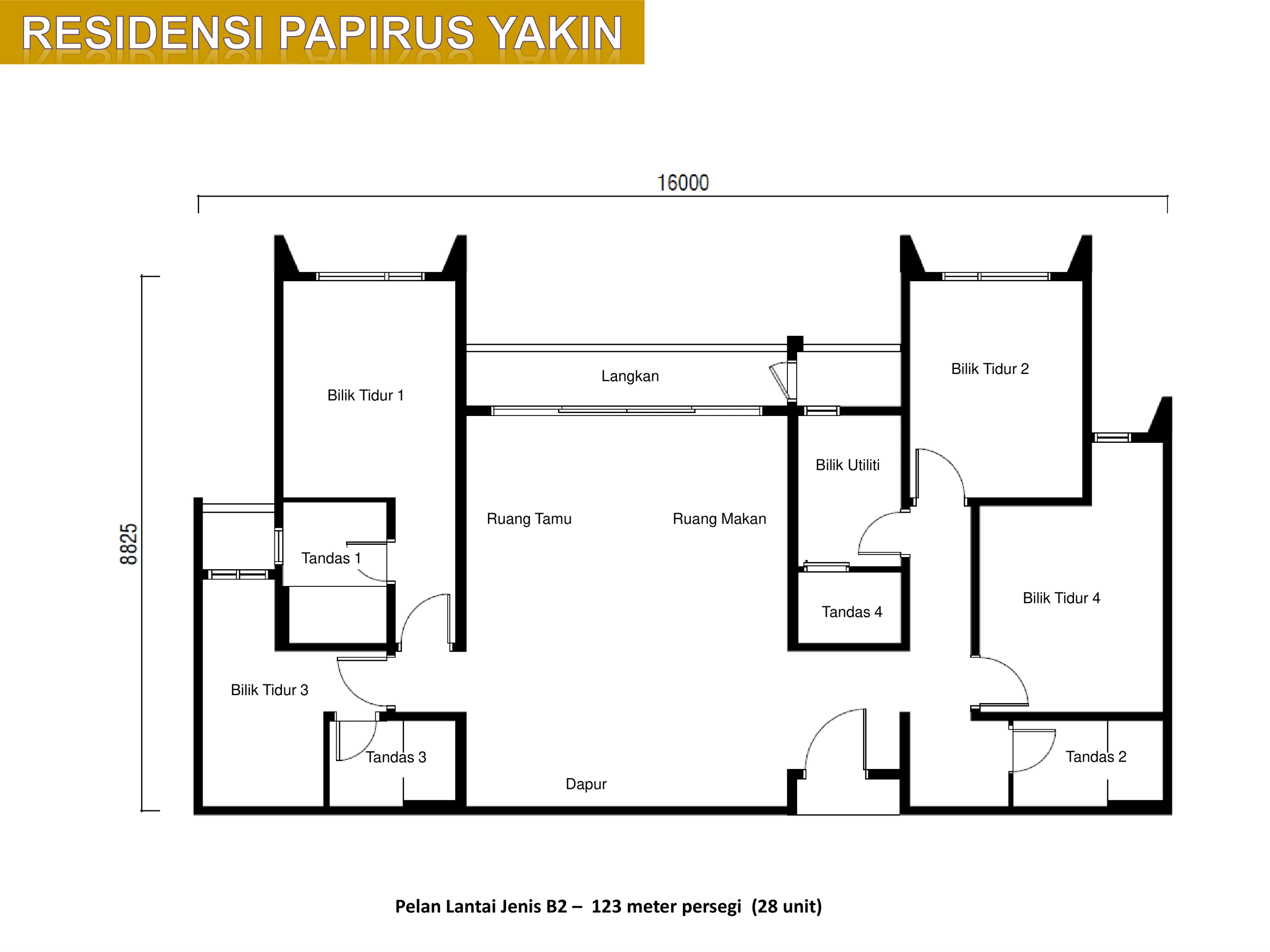 Papyrus Jenis B2 floor plan page