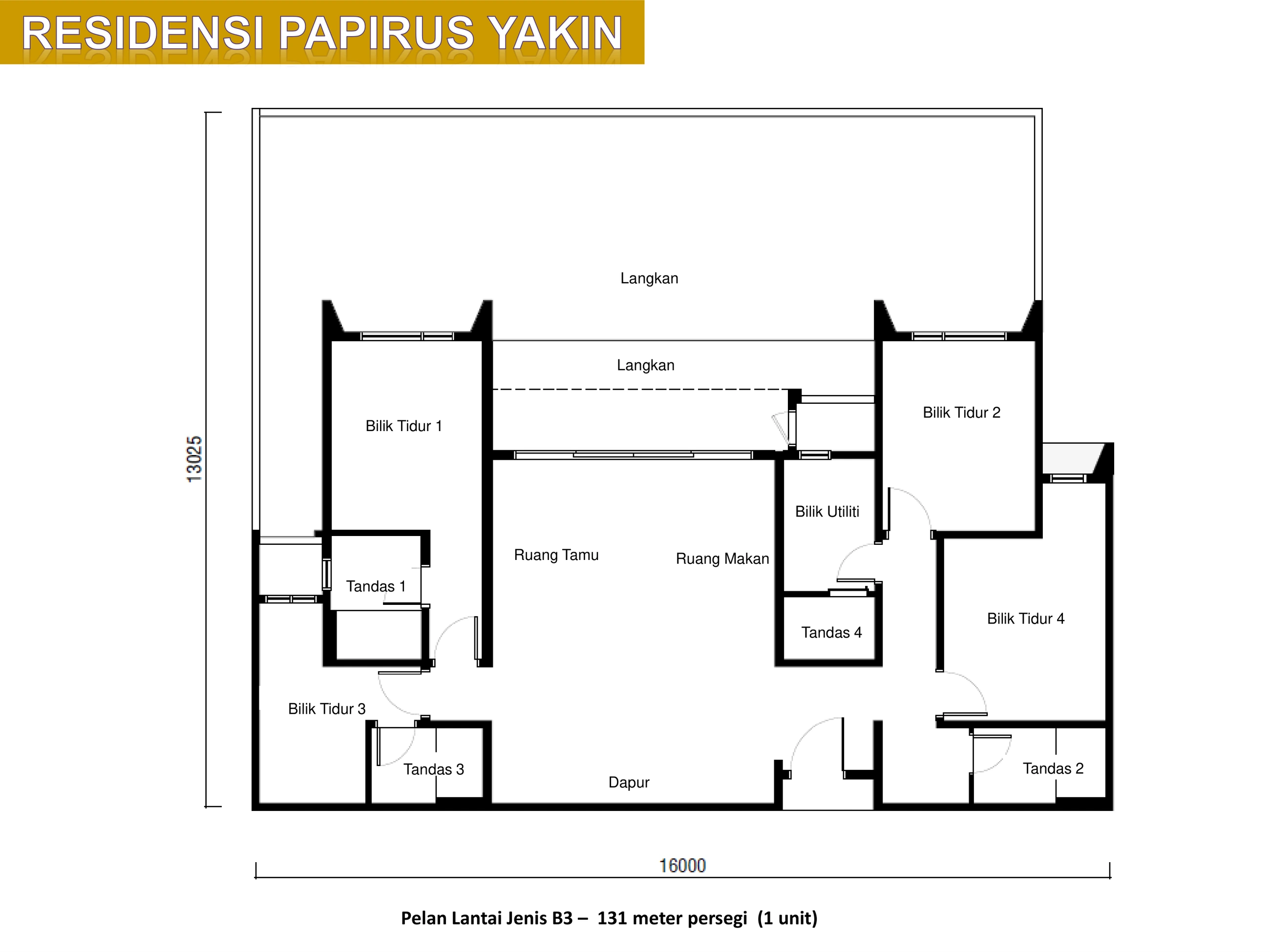 Papyrus Jenis B3 floor plan page