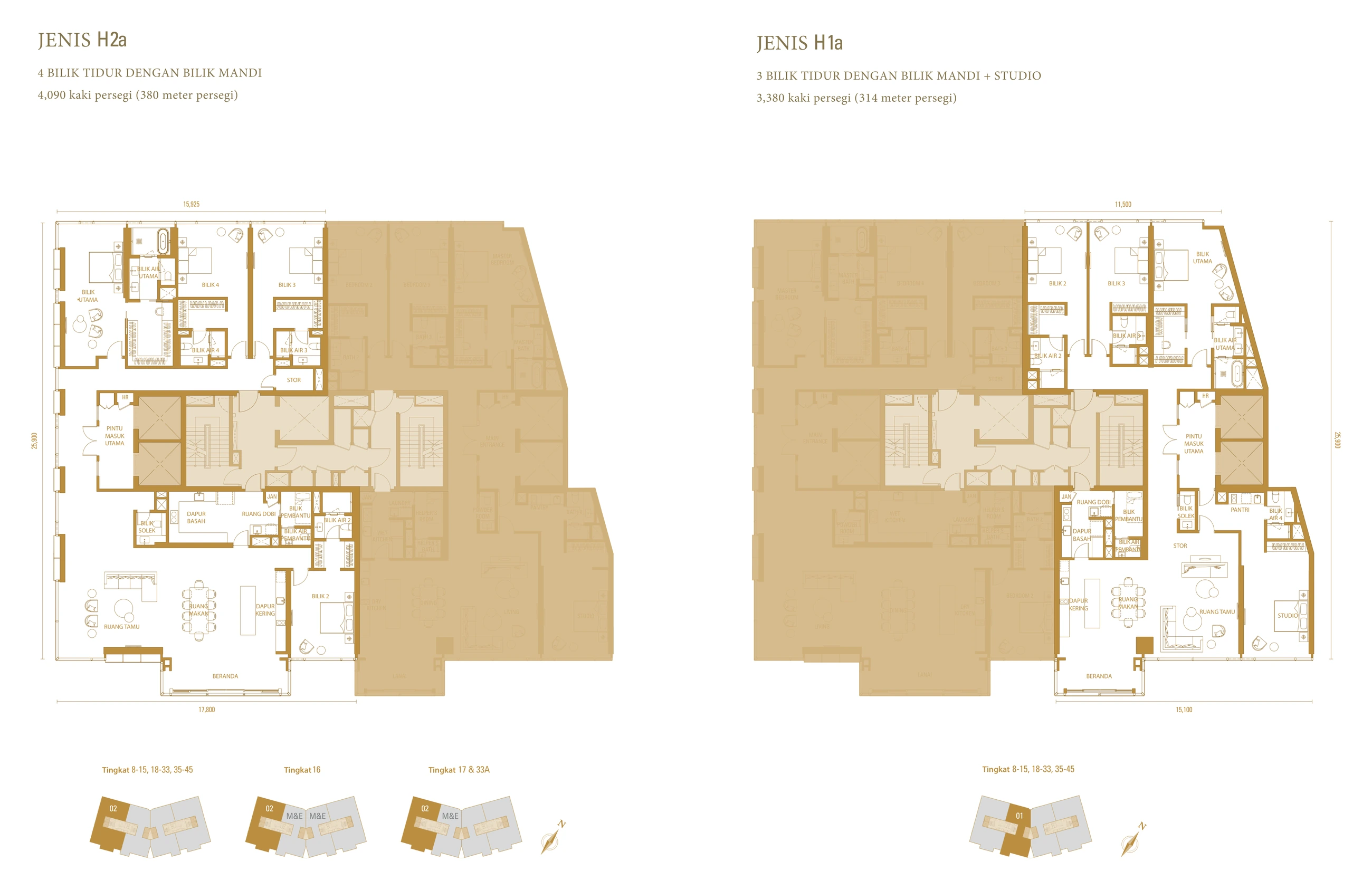 Pavilion Damansara Heights Phase 2 H1A/H2A floor plan page