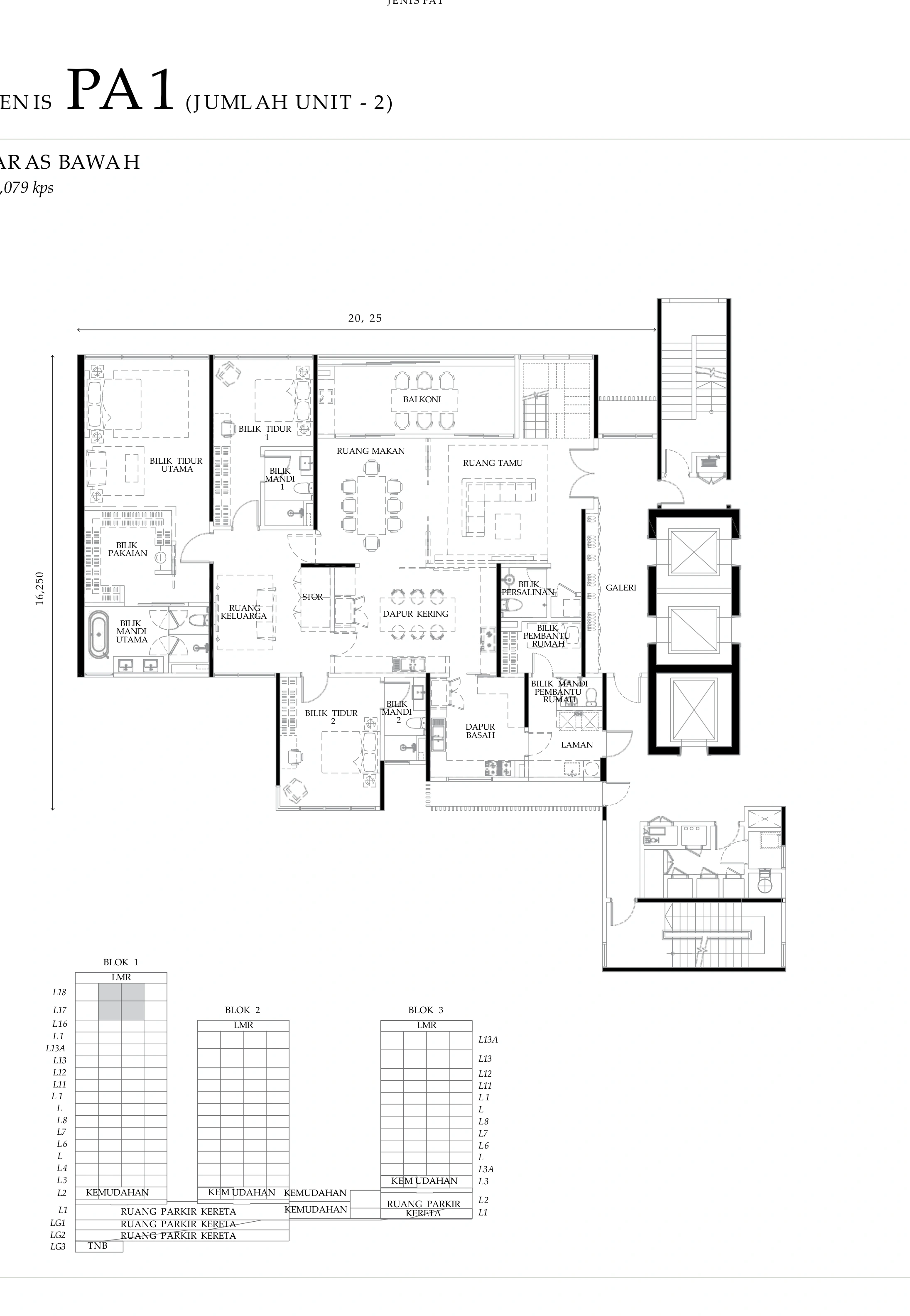 Residensi Opera Jenis PA1 Aras Bawah