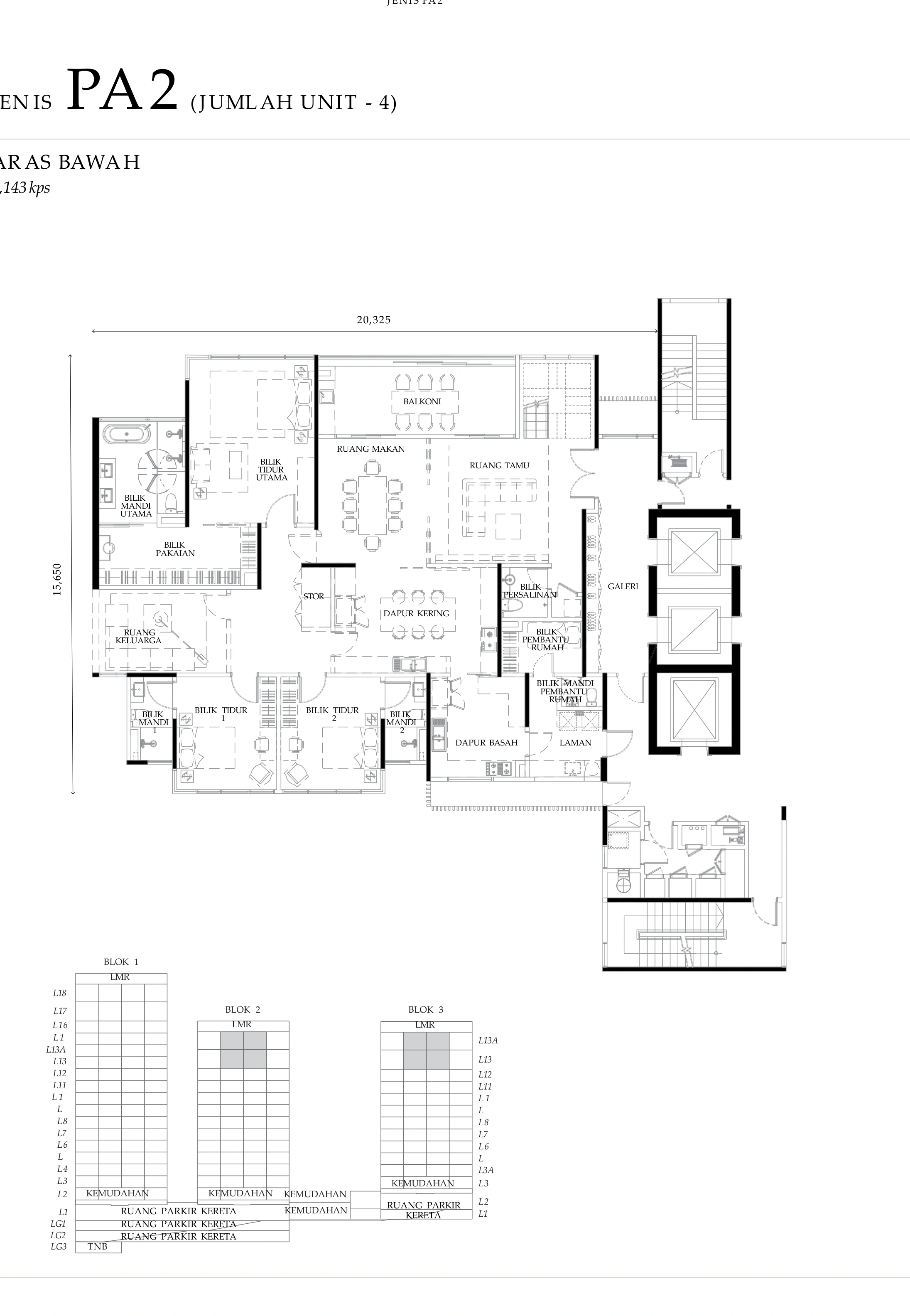 Residensi Opera Jenis PA2 Aras Bawah