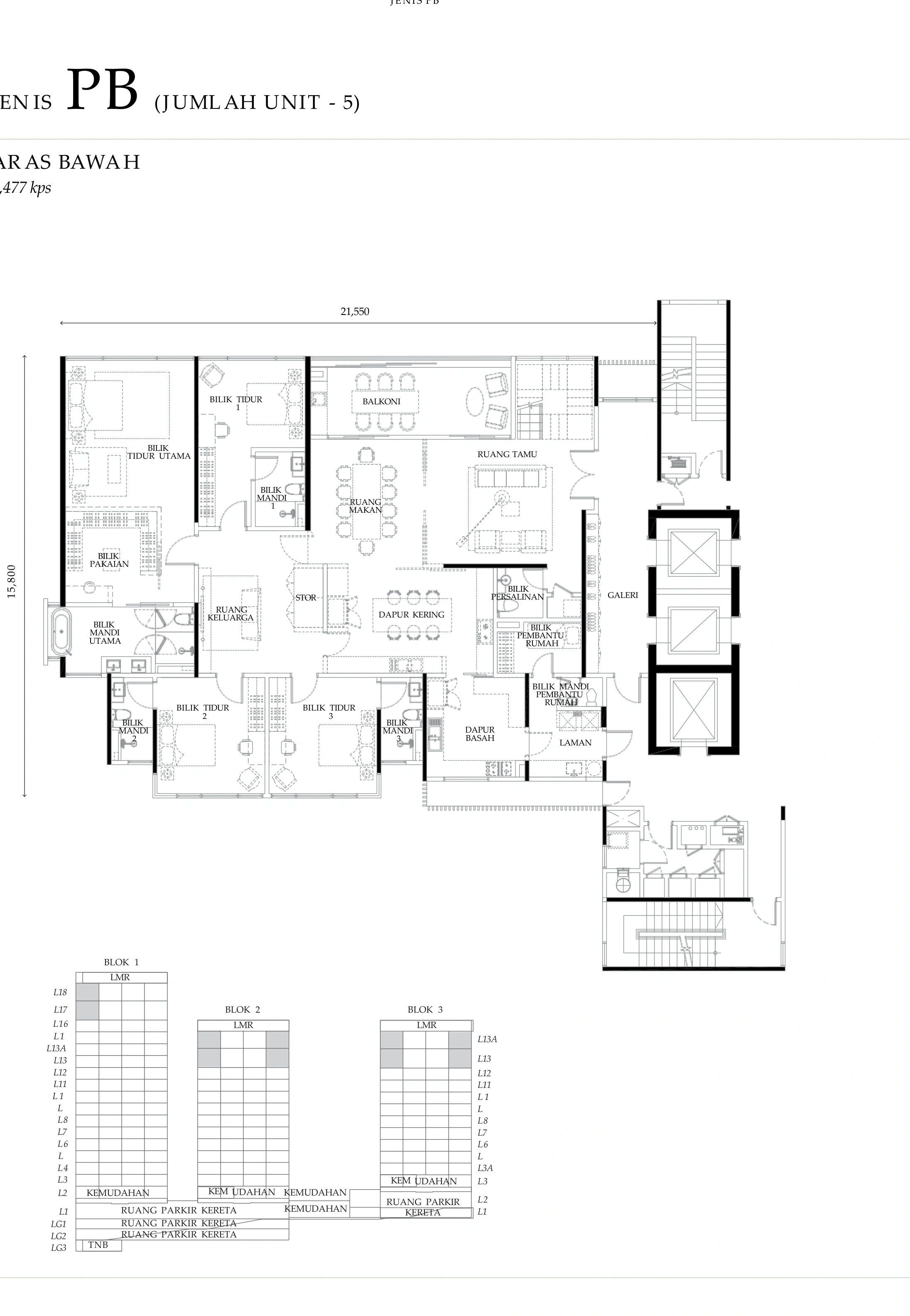 Residensi Opera Jenis PB Aras Bawah