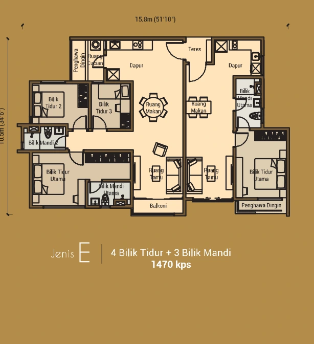 Residensi Skyline Kuchai Type E