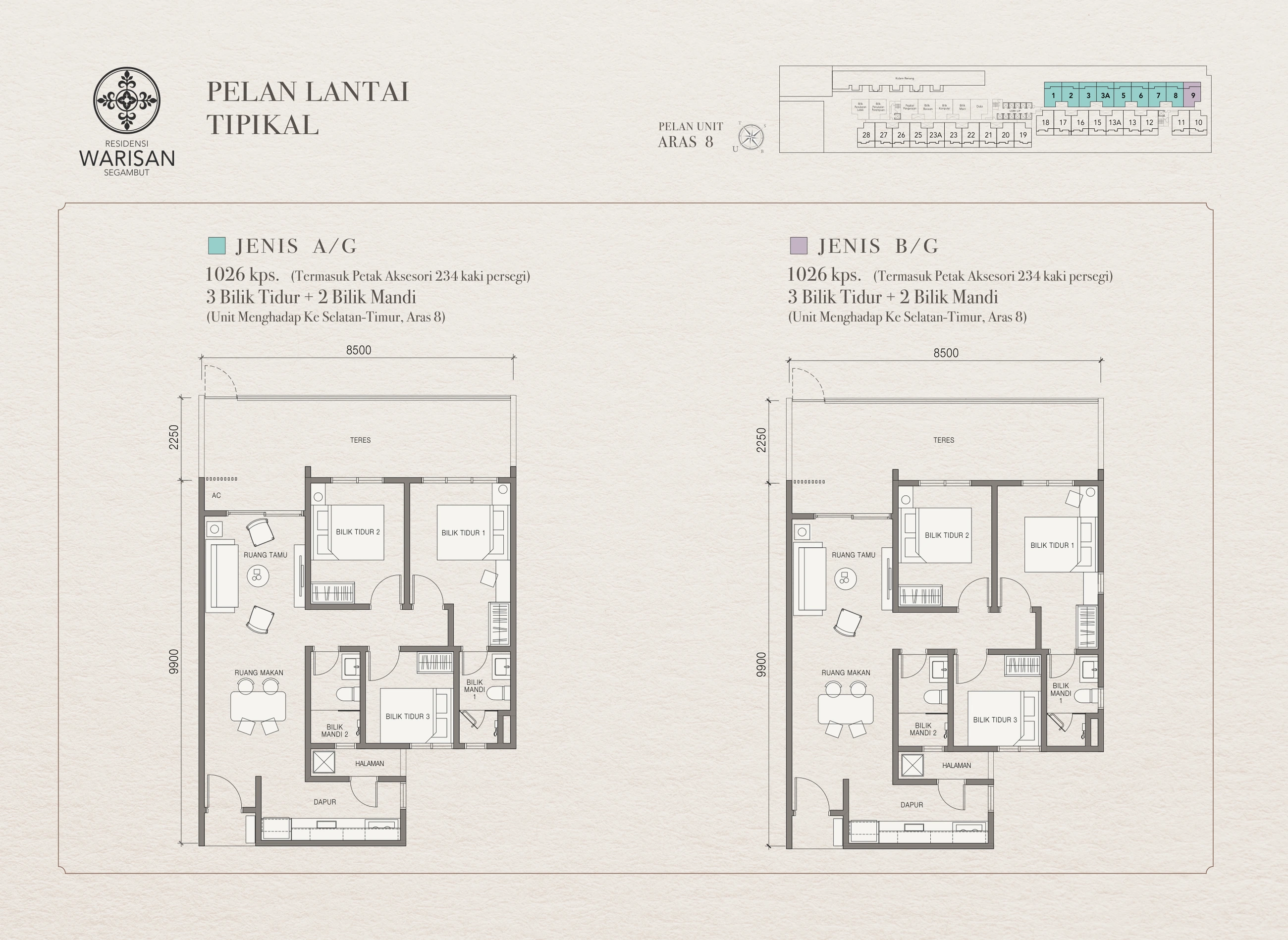 Tuan Heritag3 Residency Aras 8 pelan unit page 1