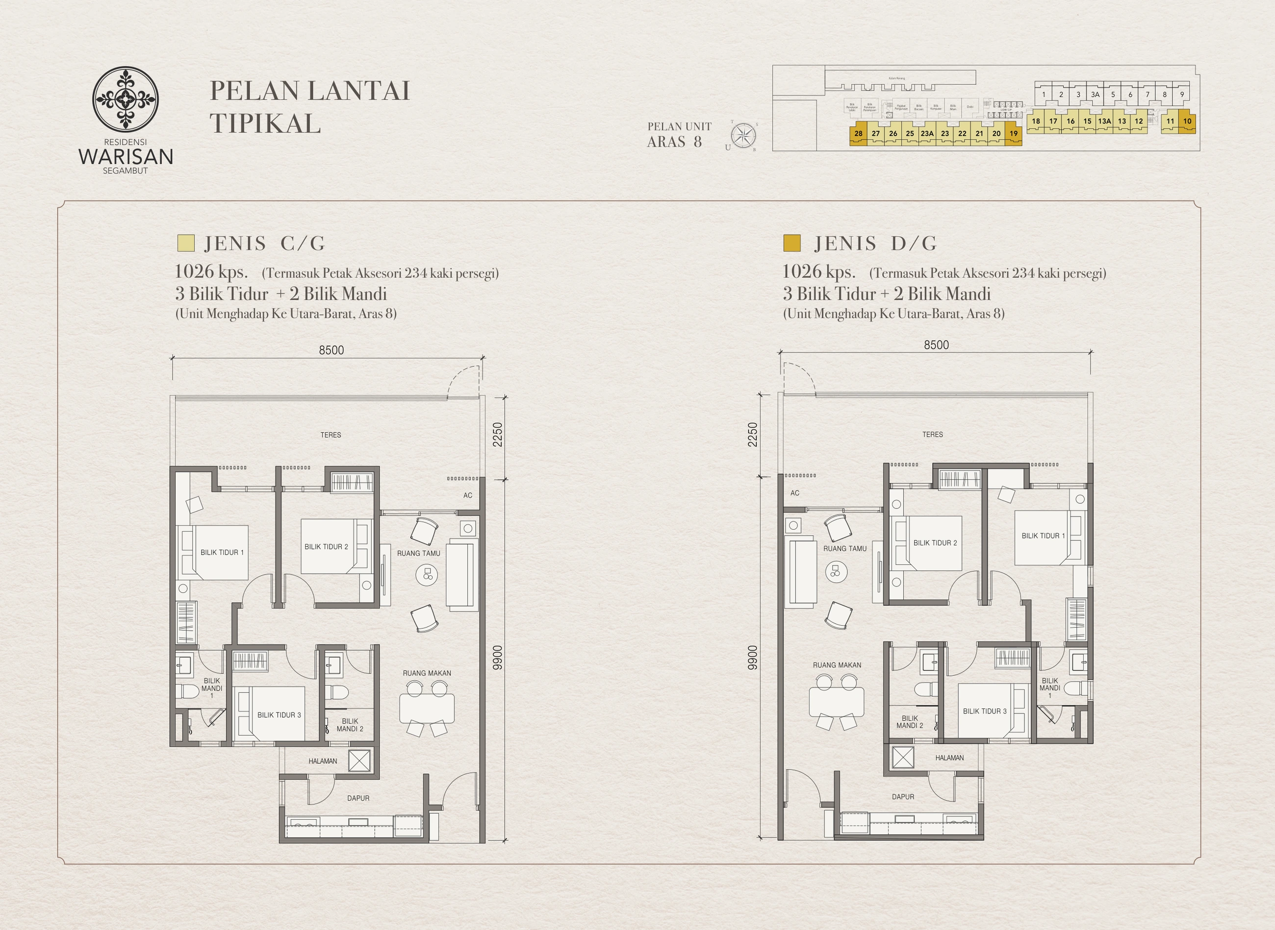 Tuan Heritag3 Residency Aras 8 pelan unit page 2