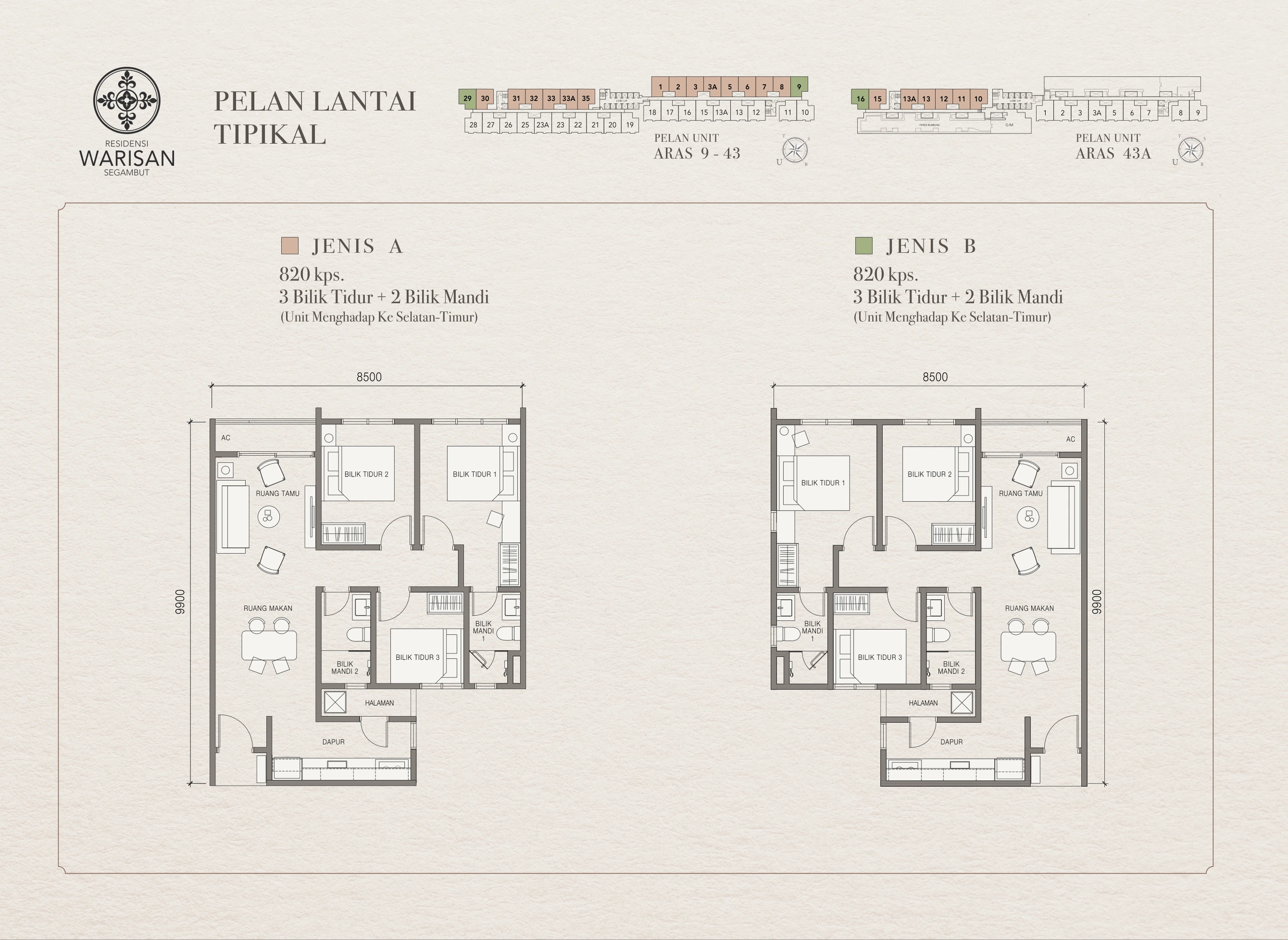 Tuan Heritag3 Residency Pelan lantai tipikal page