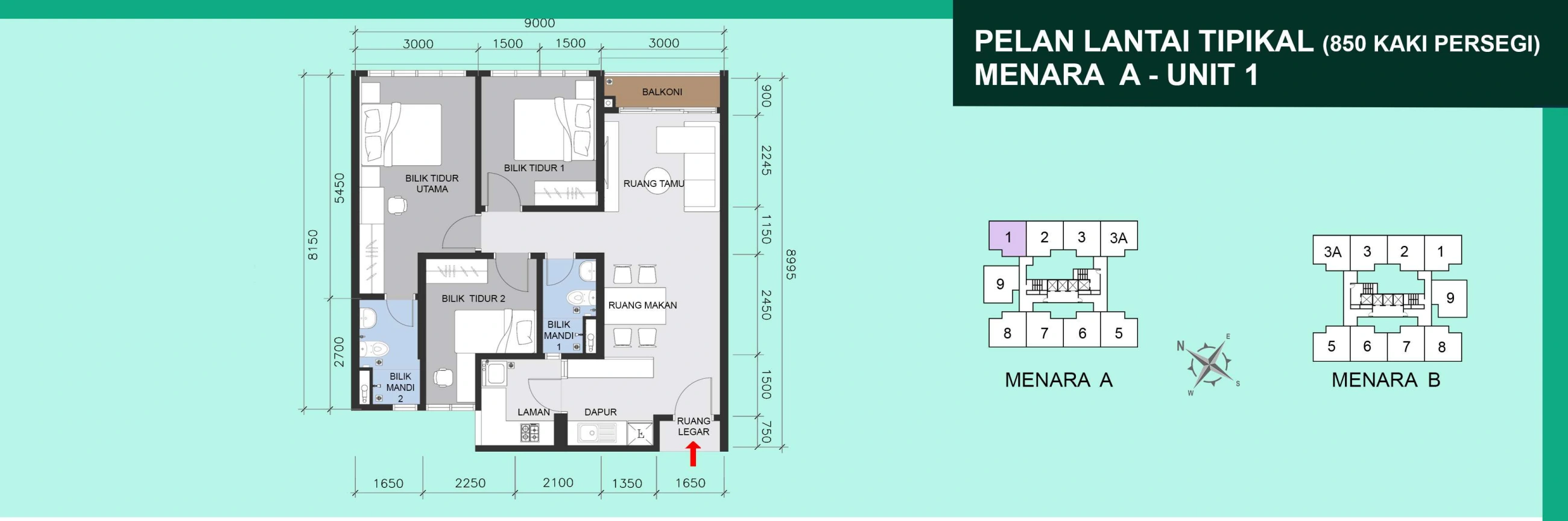 MANDARIN RESIDENSI Tower A Unit 1
