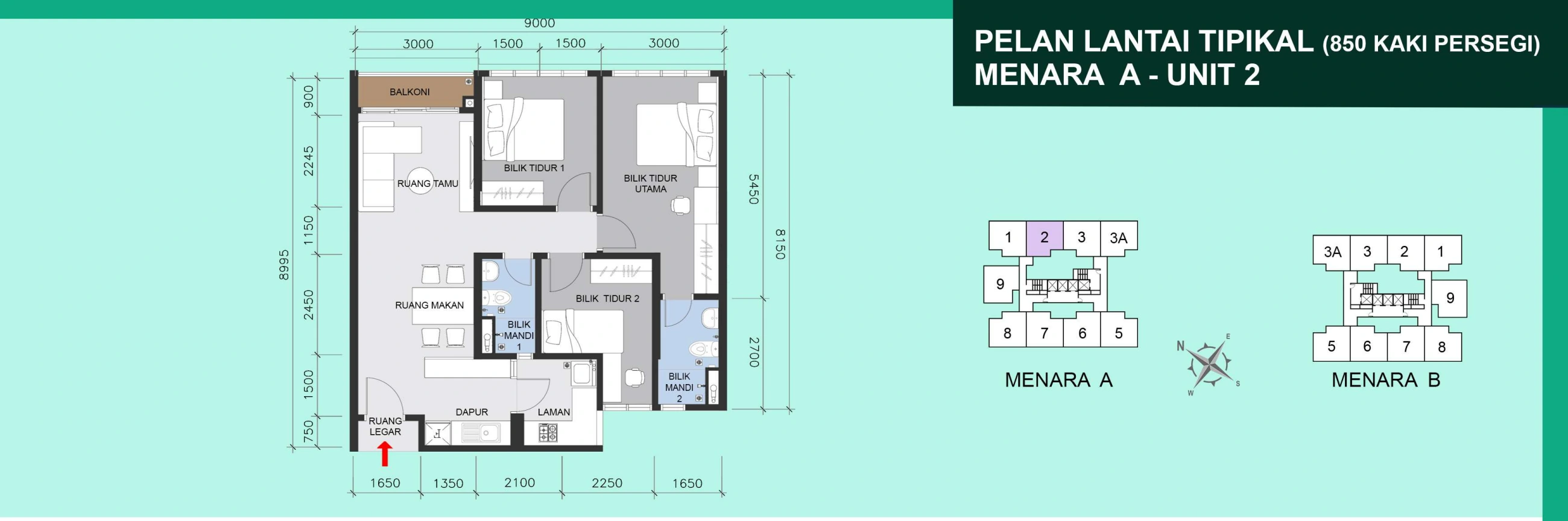 MANDARIN RESIDENSI Tower A Unit 2