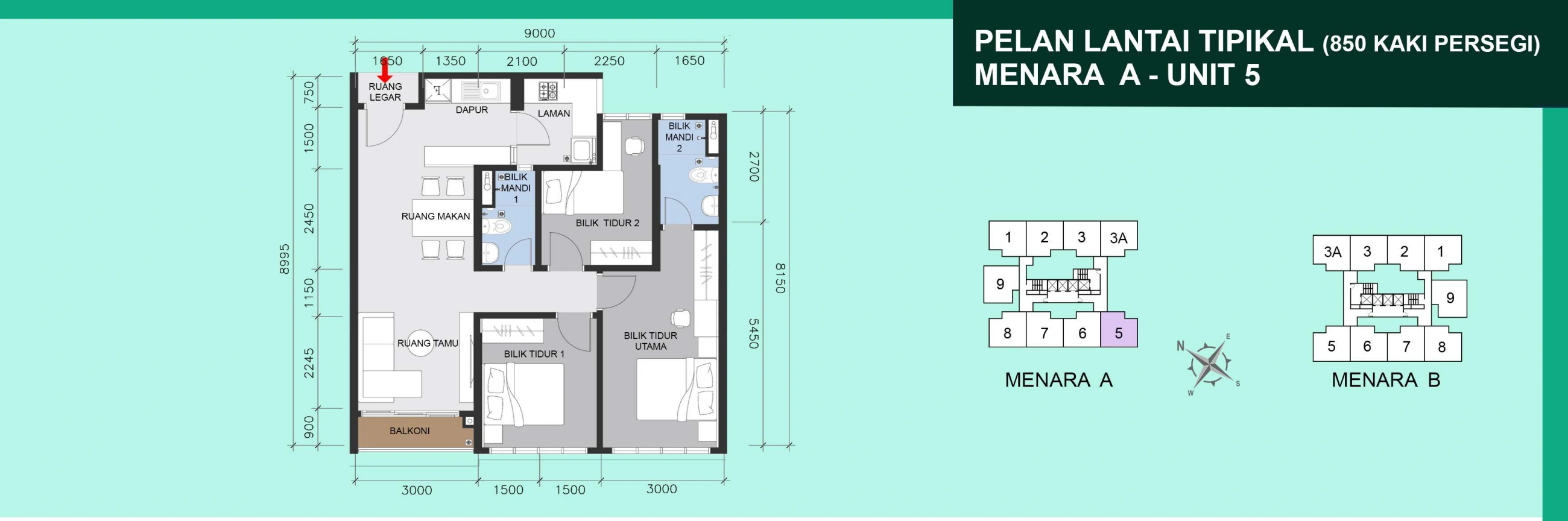MANDARIN RESIDENSI Tower A Unit 5