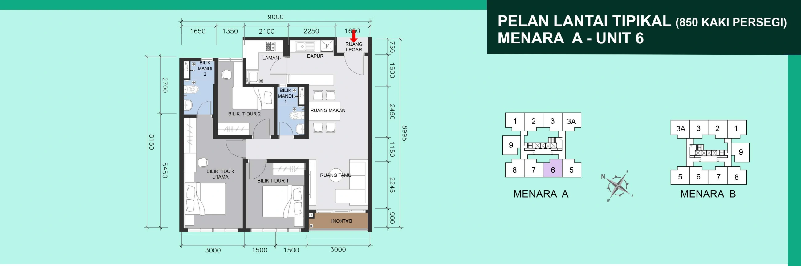 MANDARIN RESIDENSI Tower A Unit 6