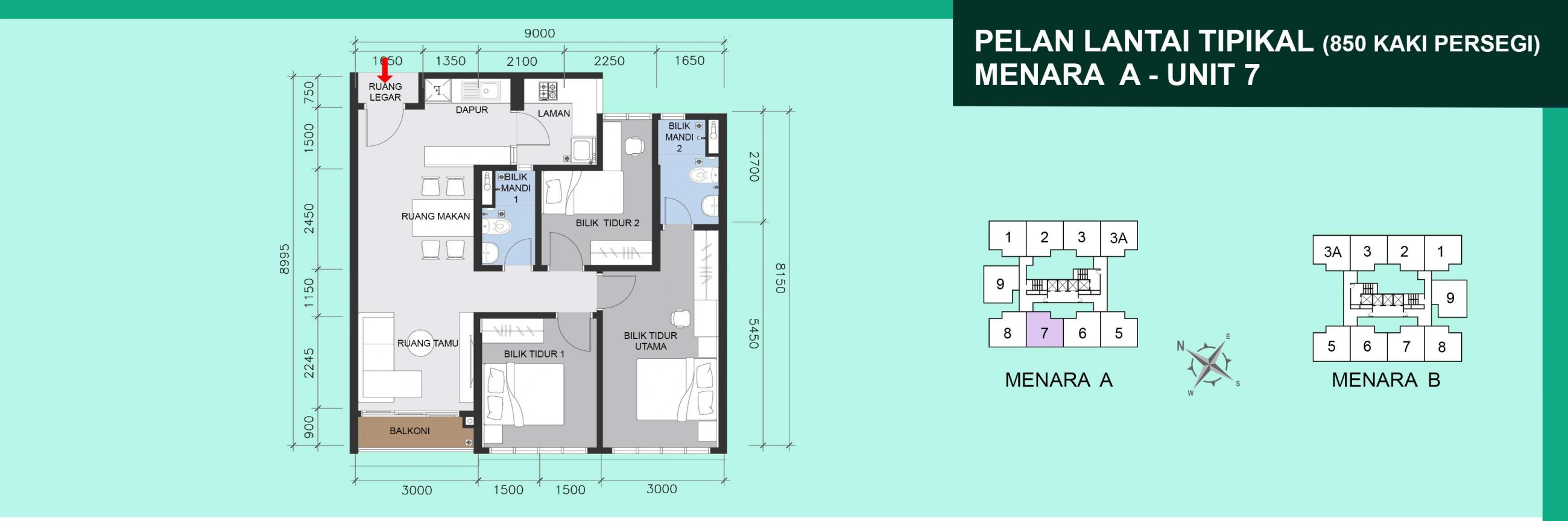 MANDARIN RESIDENSI Tower A Unit 7