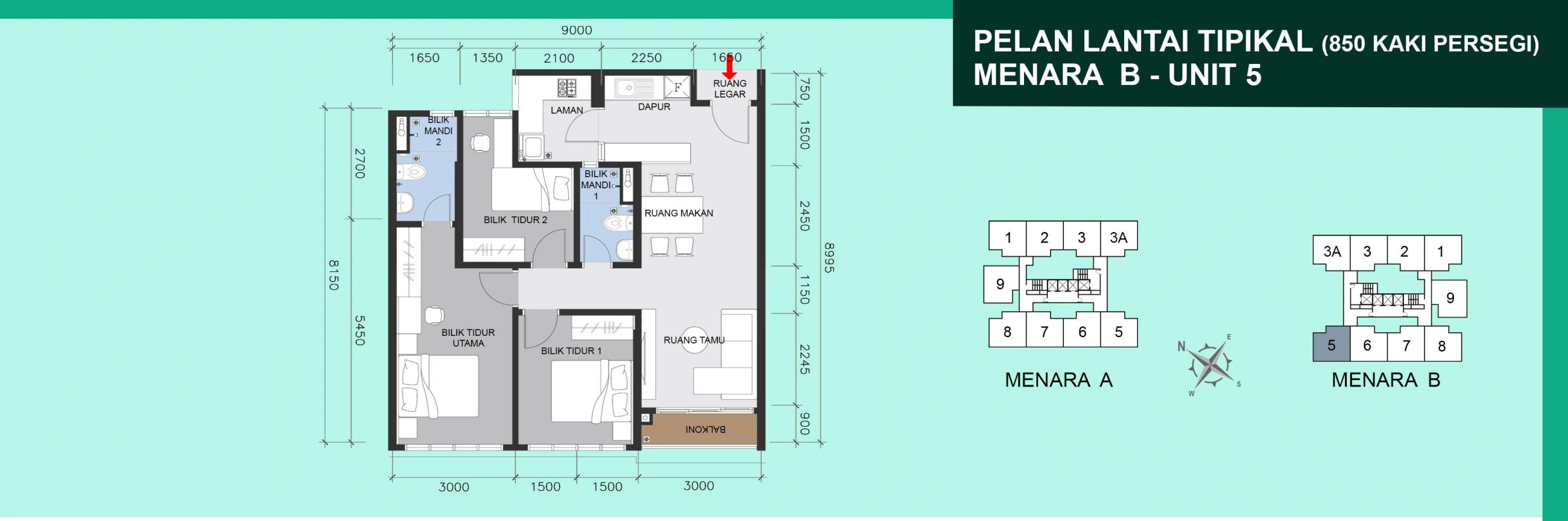 MANDARIN RESIDENSI Tower B Unit 5