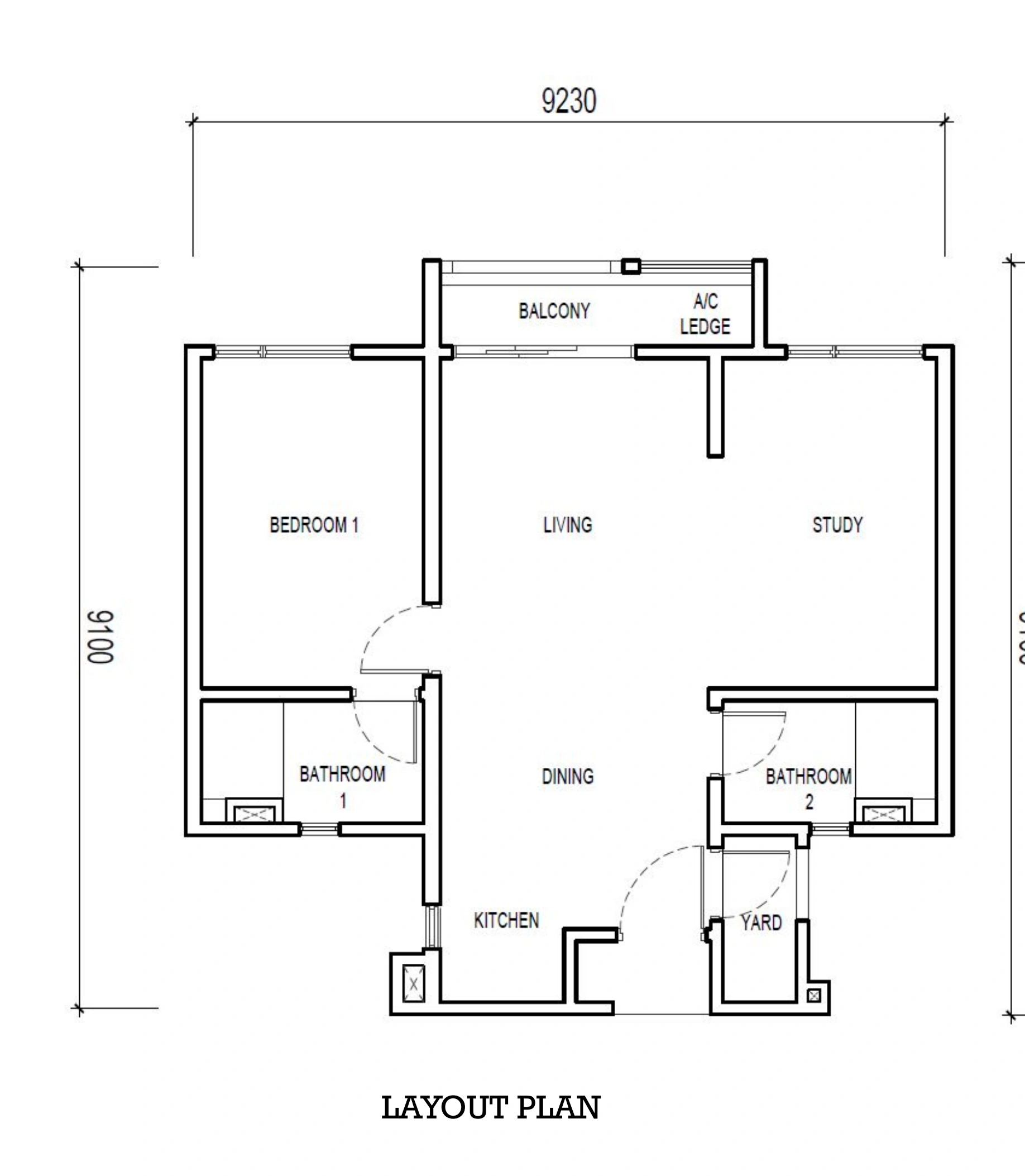 THE LIGHTHAUZ Type A1 - 732 sqft