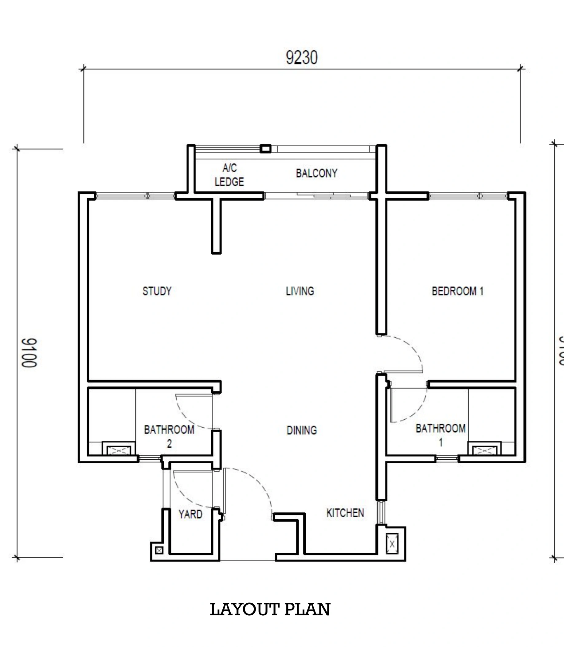 THE LIGHTHAUZ Type A1(M) - 732 sqft