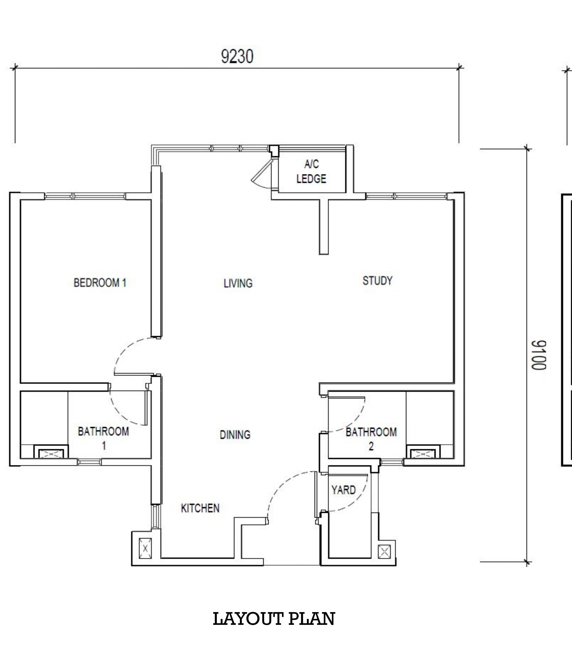 THE LIGHTHAUZ Type A2 - 732 sqft