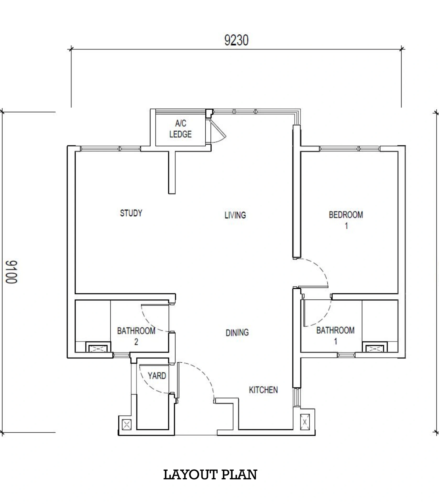 THE LIGHTHAUZ Type A2(M) - 732 sqft