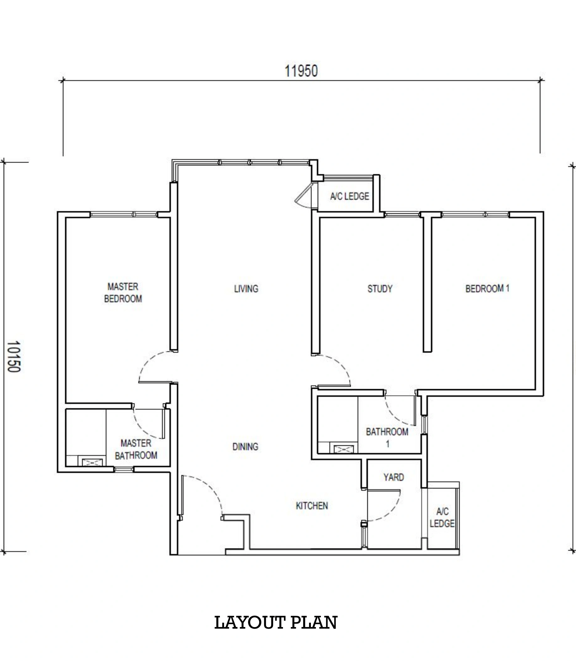 THE LIGHTHAUZ Type B2(M) - 1001 sqft
