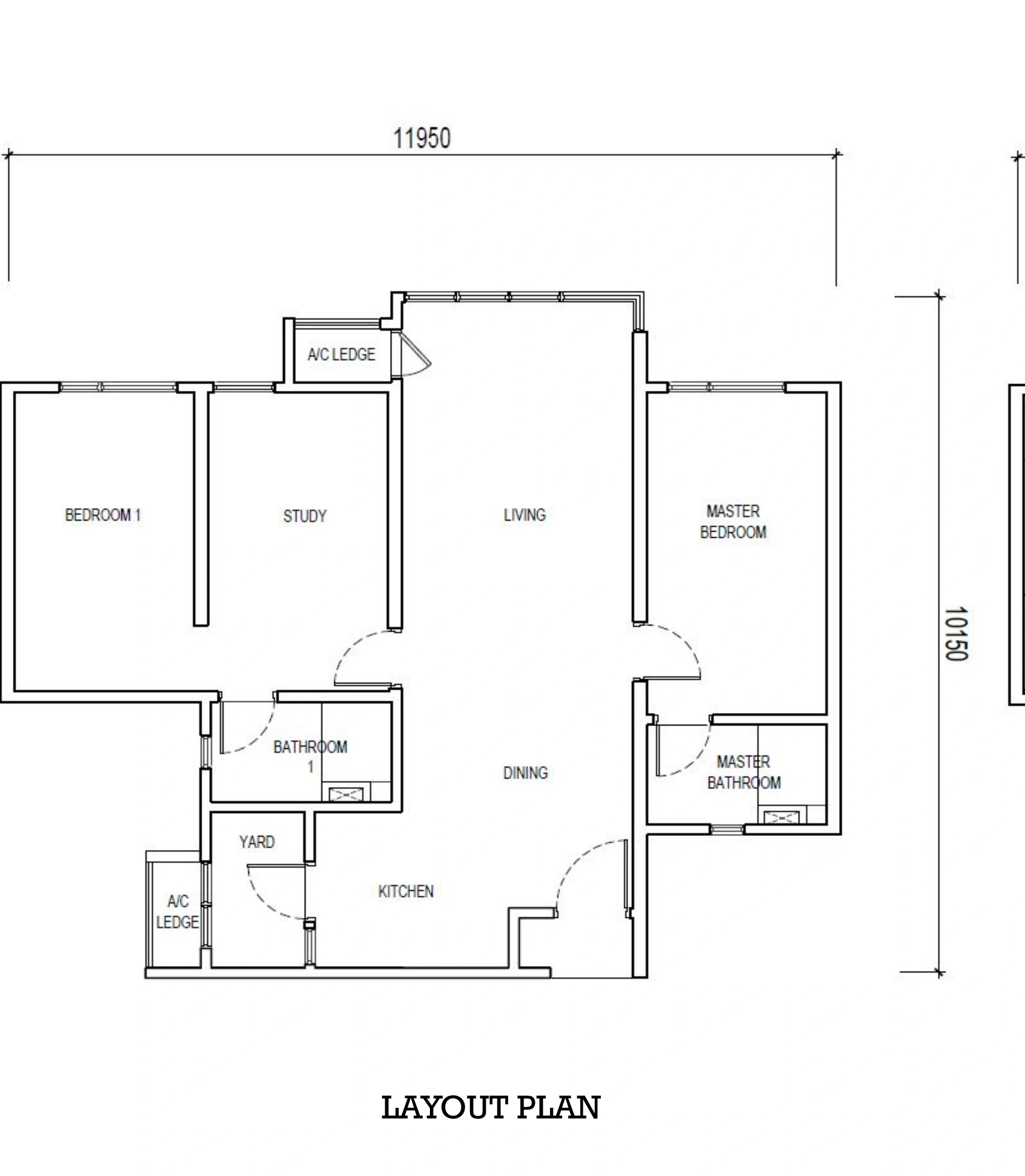 THE LIGHTHAUZ Type B2a - 1001 sqft