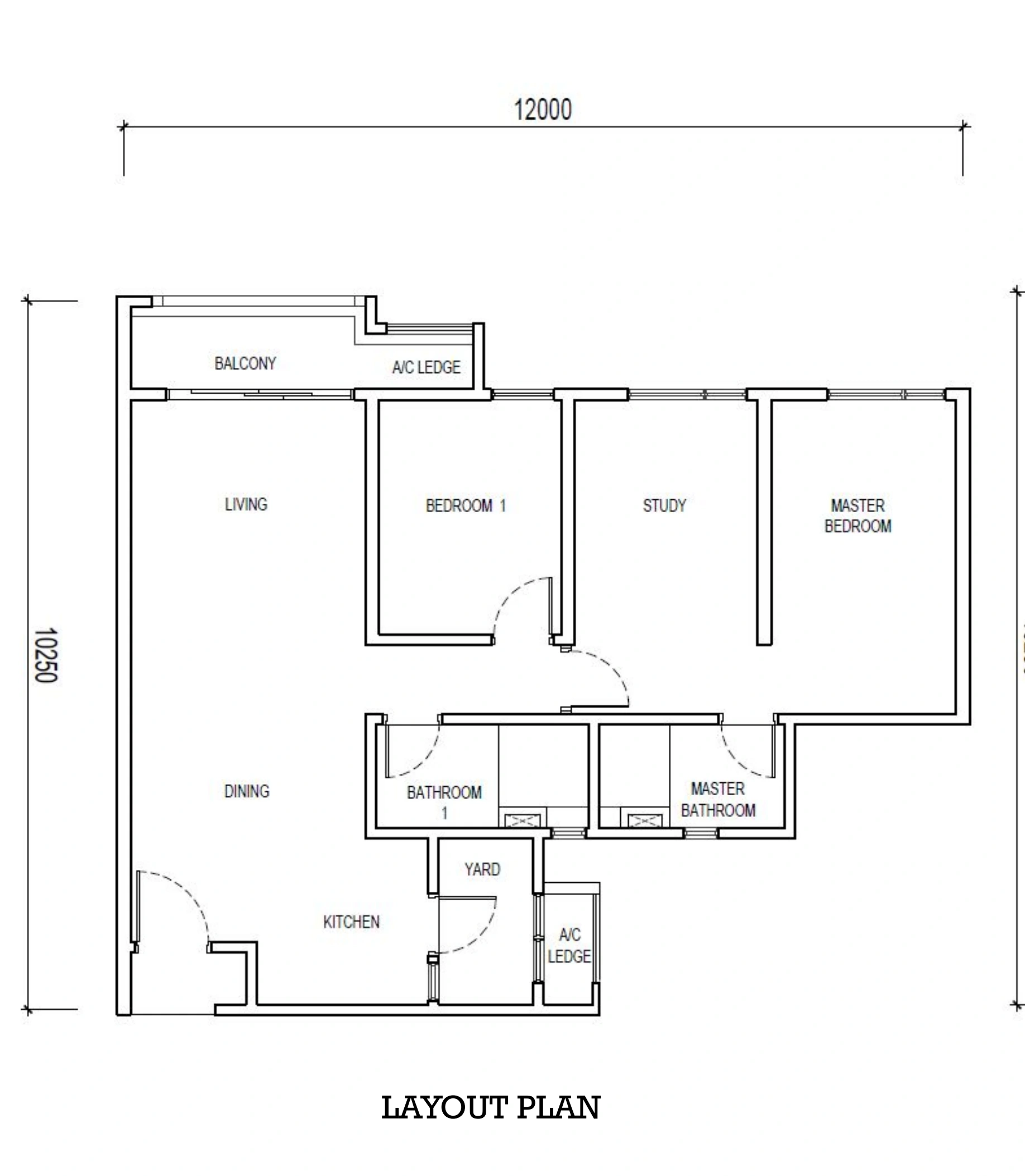 THE LIGHTHAUZ Type C1a(M) - 1001 sqft
