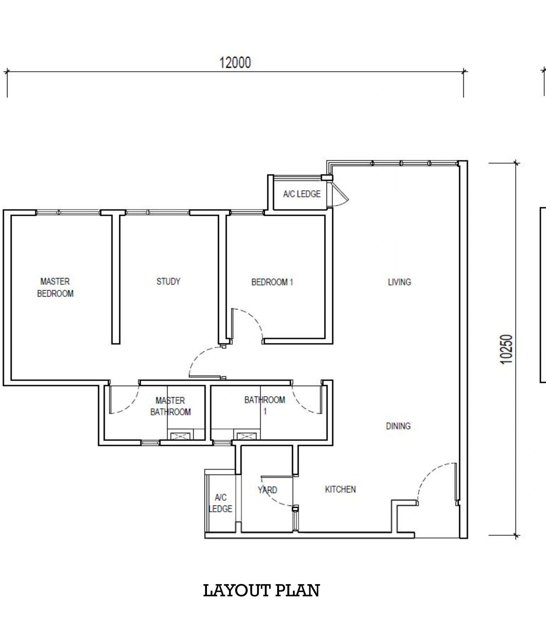 THE LIGHTHAUZ Type C2 - 1001 sqft