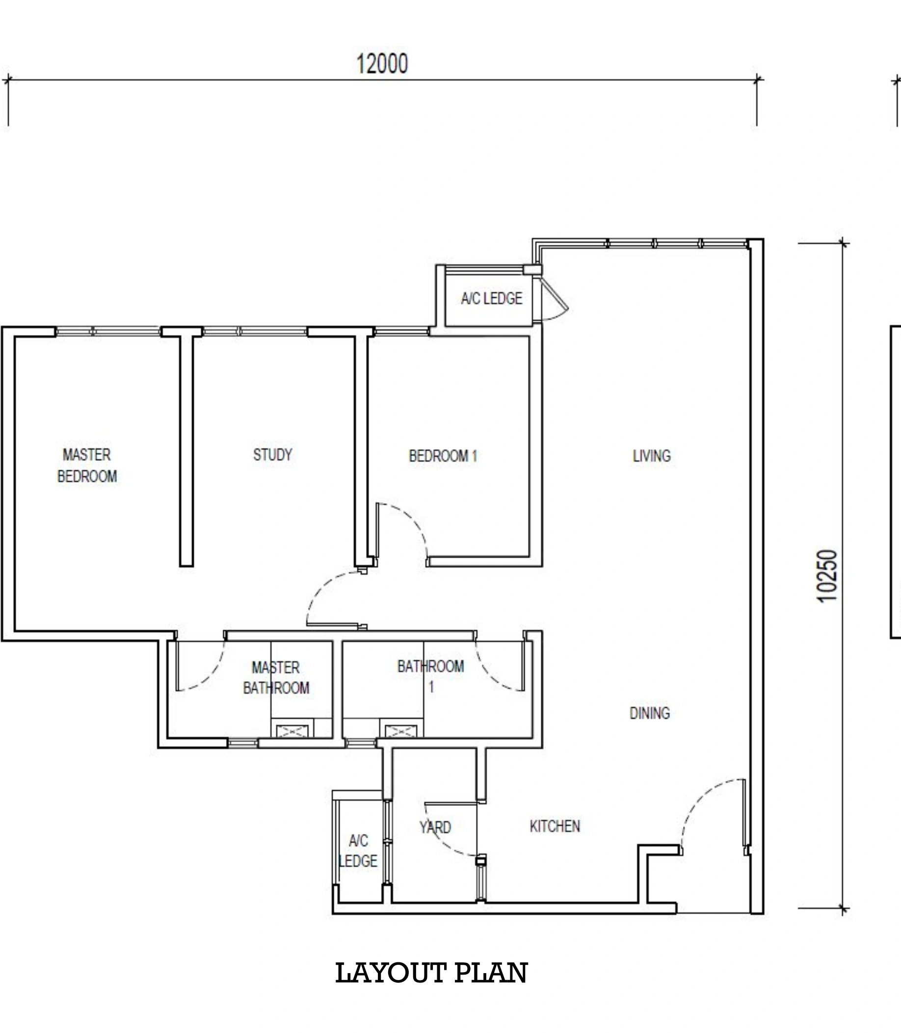 THE LIGHTHAUZ Type C2a - 1001 sqft
