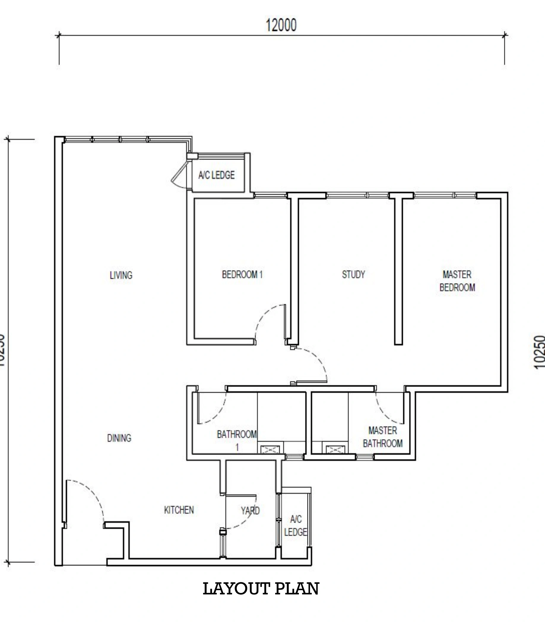 THE LIGHTHAUZ Type C2a(M) - 1001 sqft