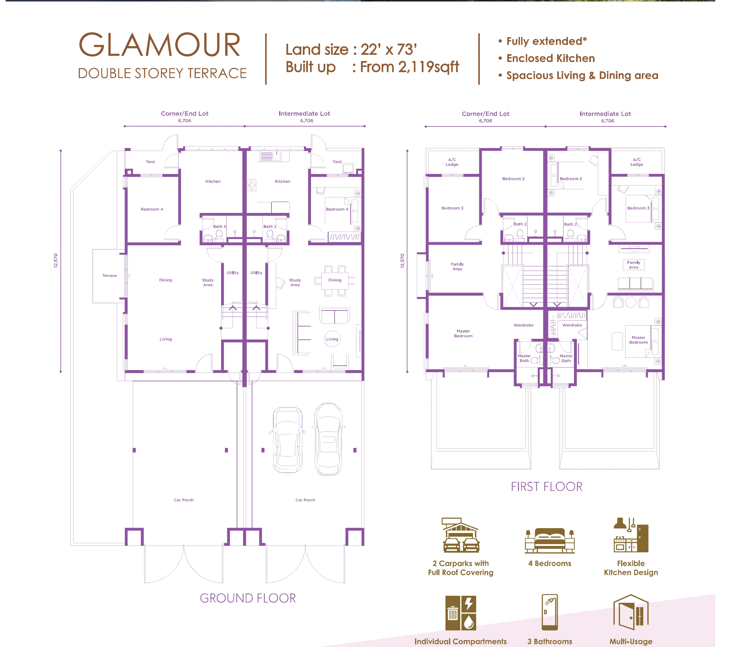 Amansara North Glamour - Double-storey terrace