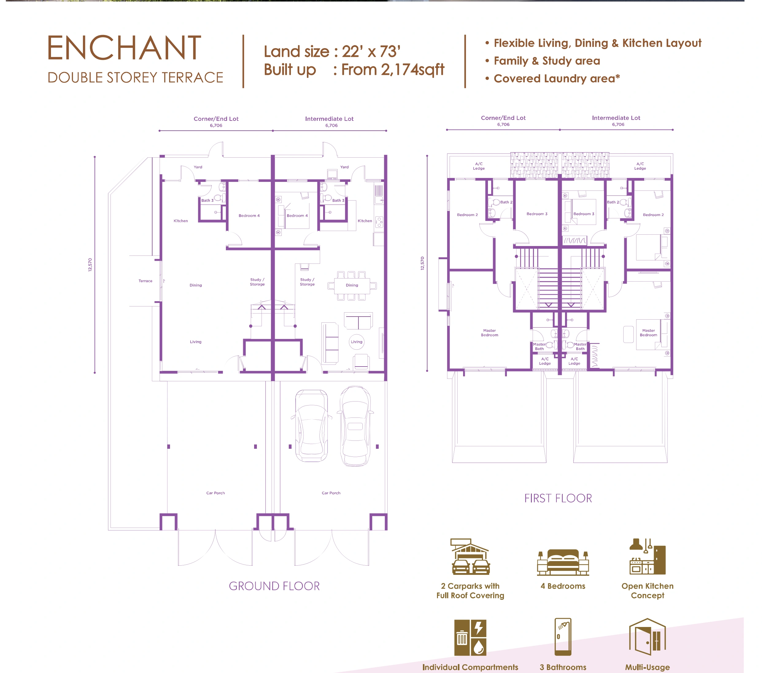 Amansara North Enchant - Double-storey terrace