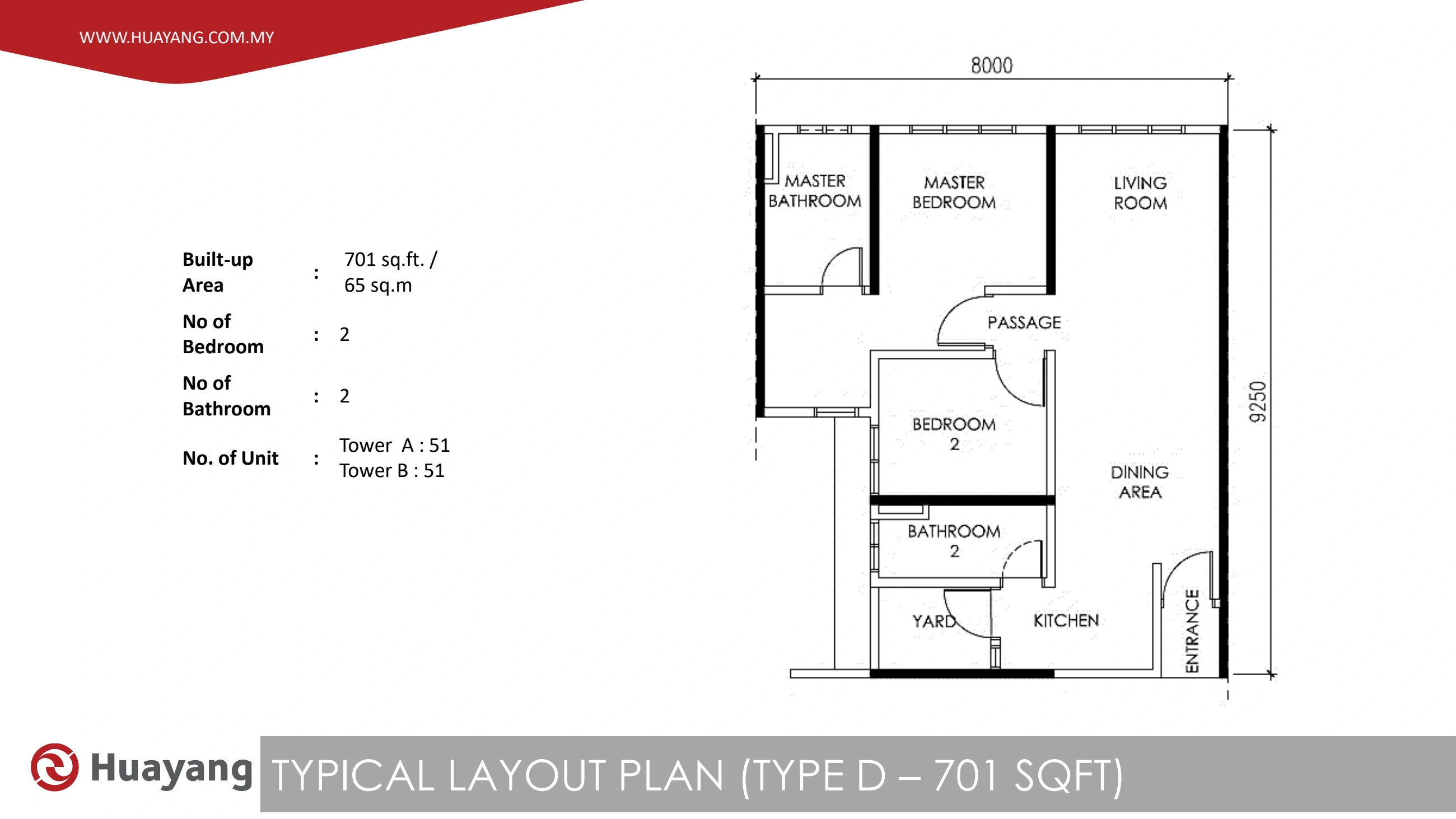 Aston Acacia Type D - 701 sqft