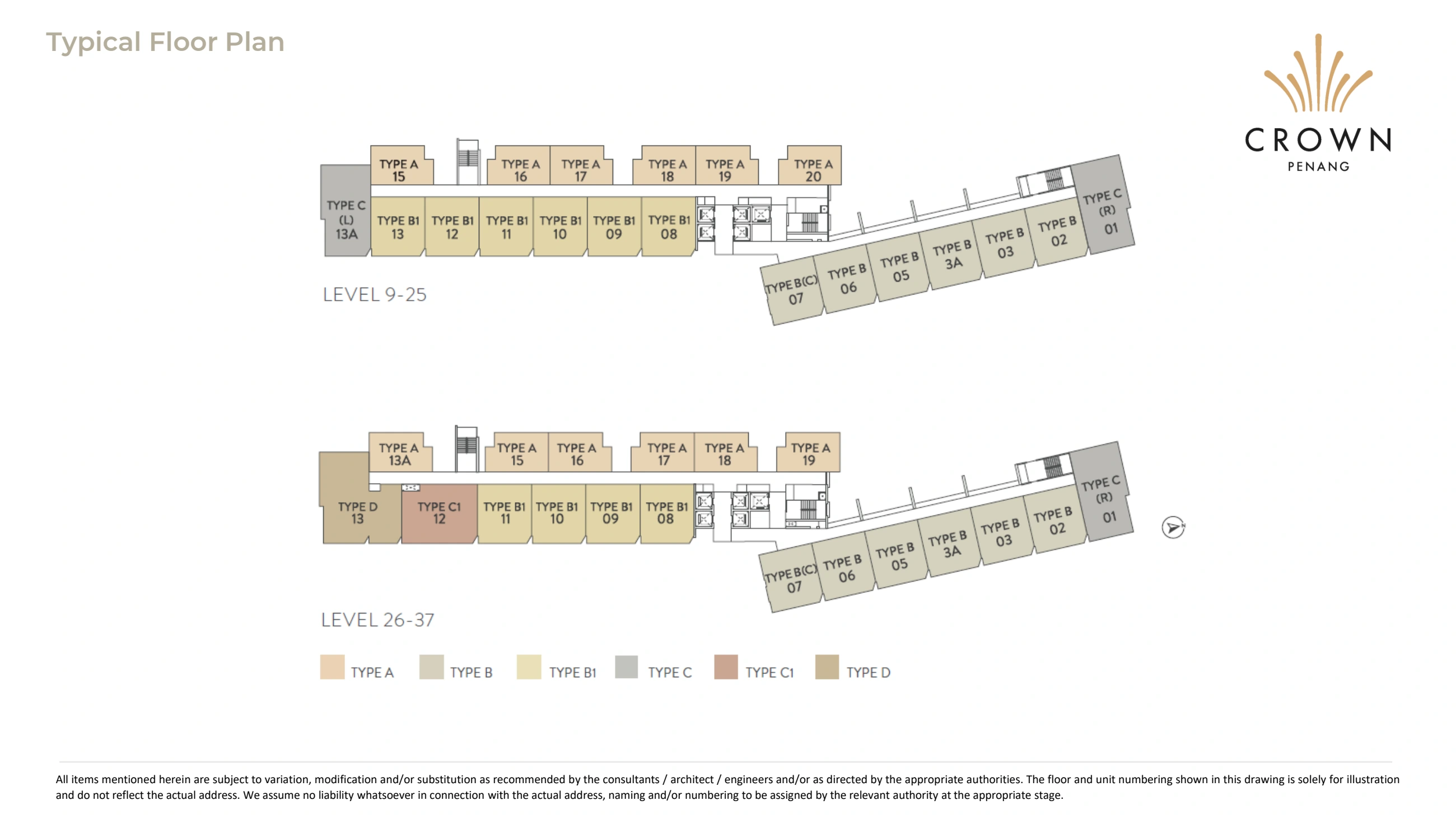 THE CROWN Typical floor plan