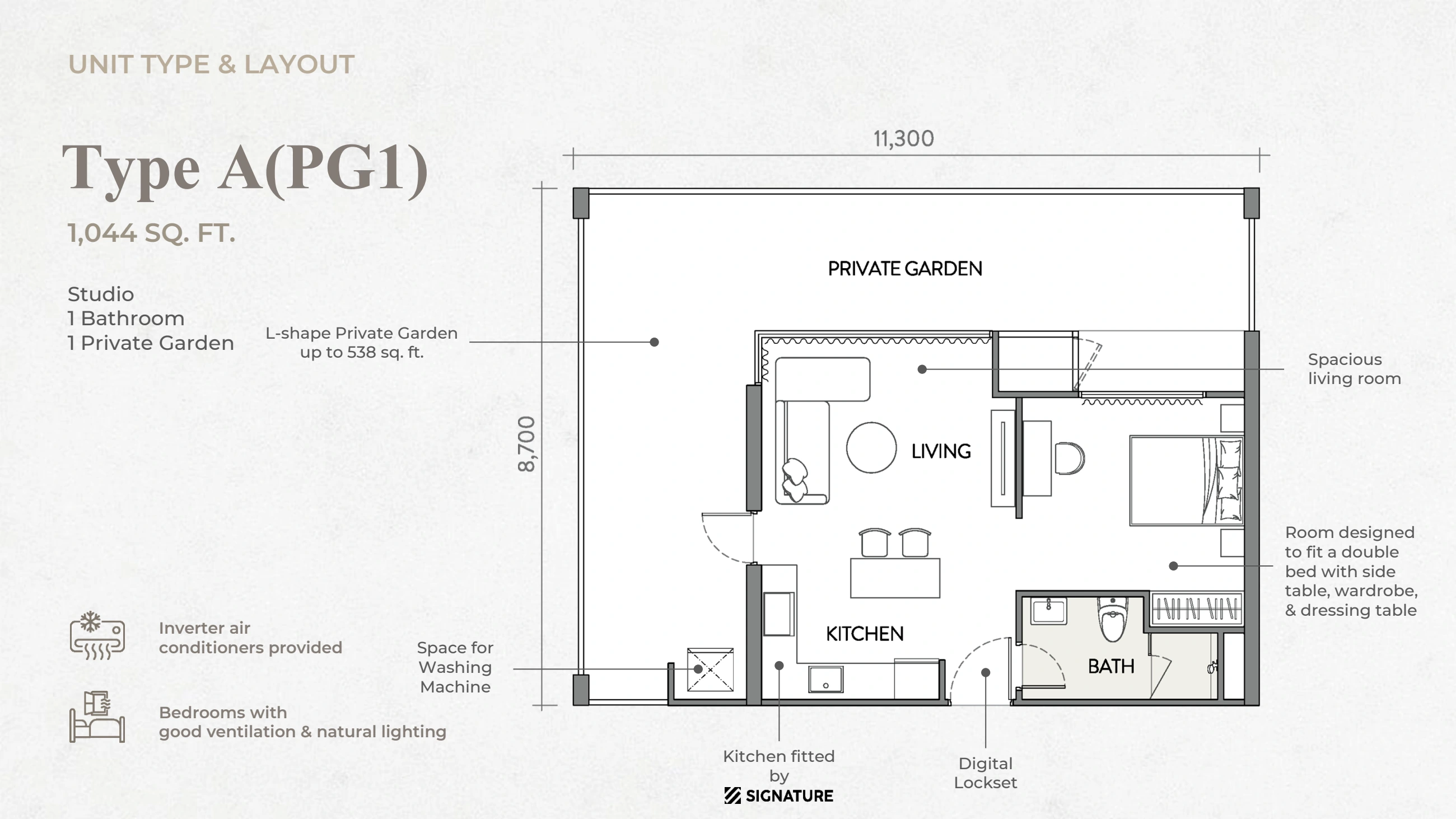THE CROWN Type A(PG1) - 1044 sqft