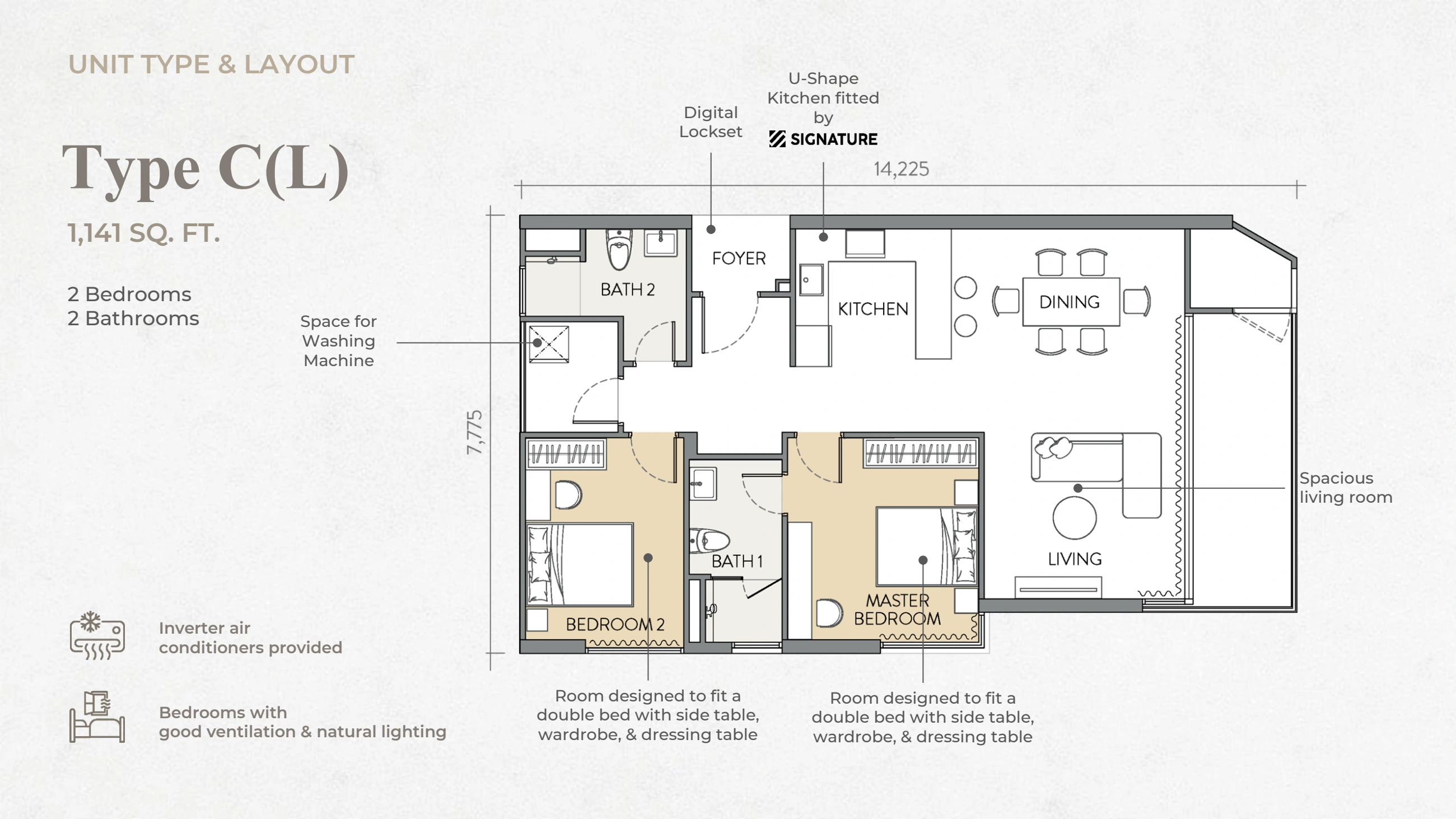 THE CROWN Type C(L) - 1141 sqft