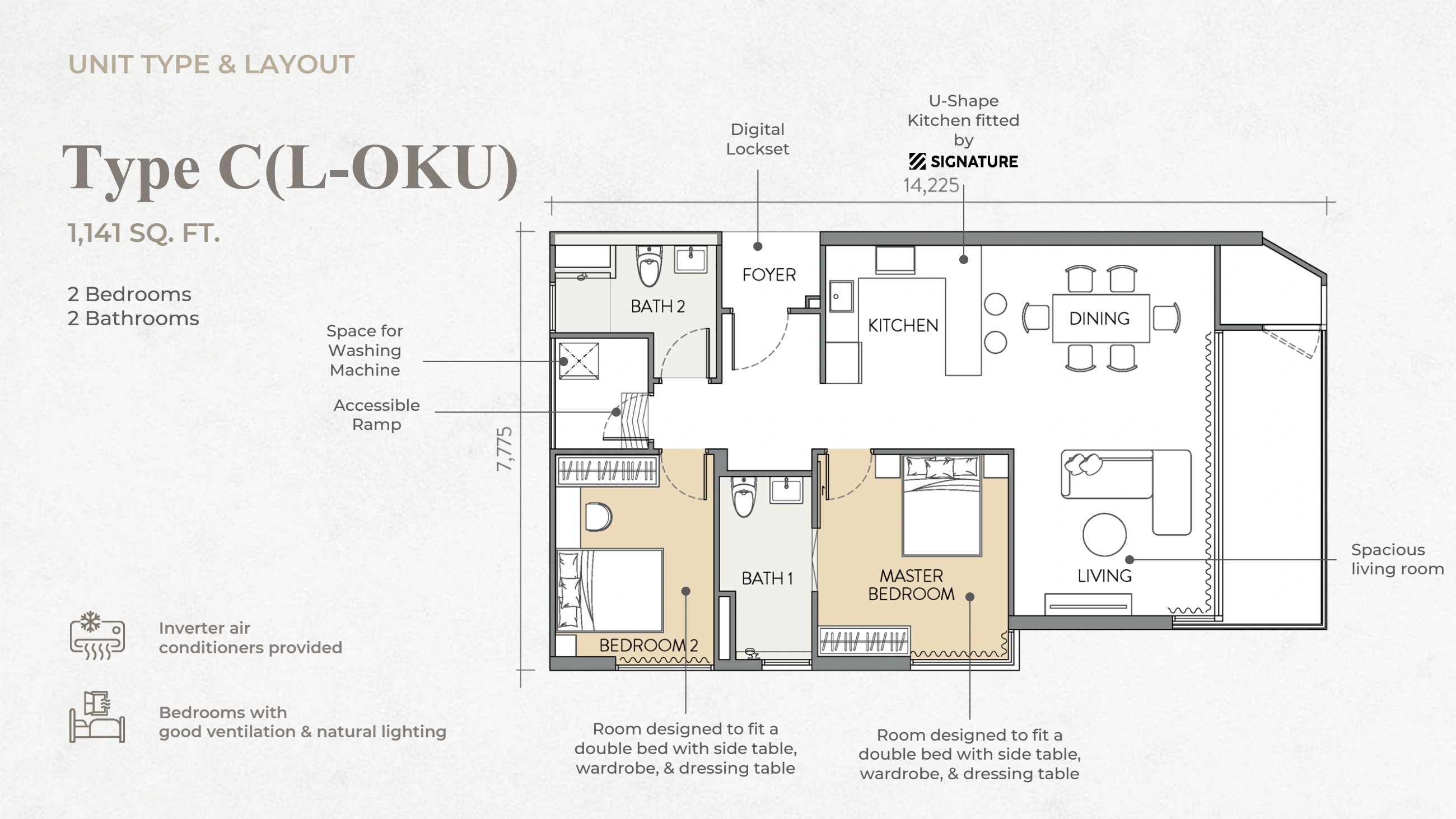 THE CROWN Type C(L-OKU) - 1141 sqft