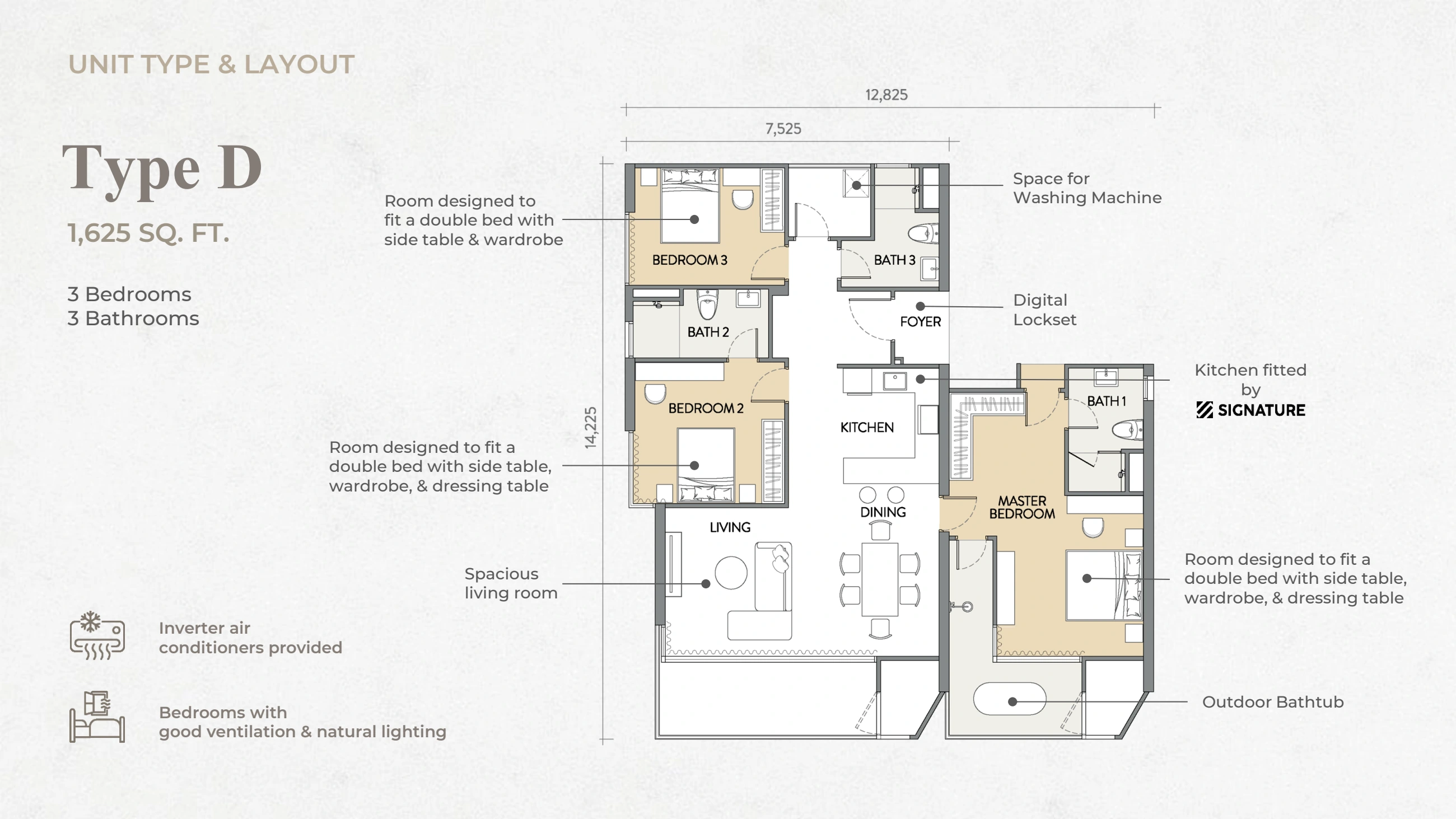 THE CROWN Type D - 1625 sqft