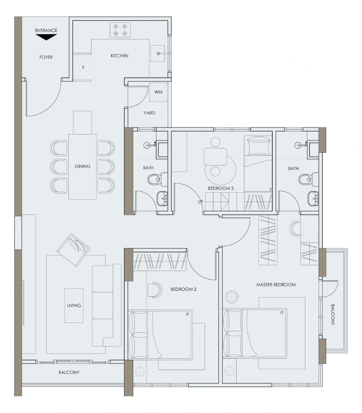 D' Starlingtton Type A - 1076 sqft