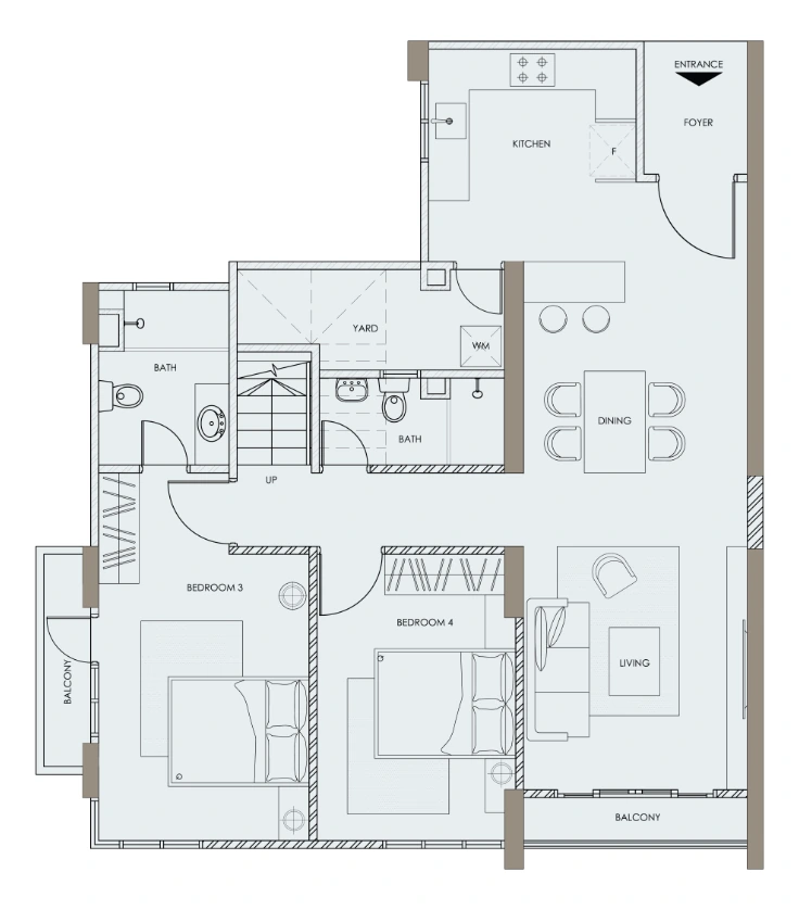 D' Starlingtton Type D penthouse - Lower floor
