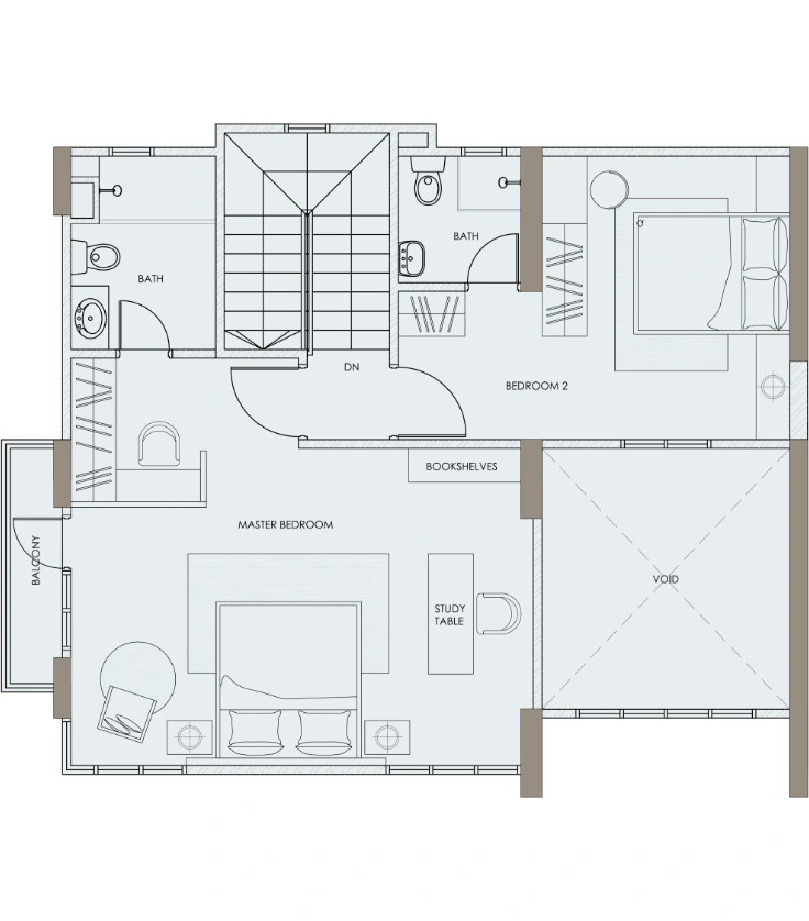 D' Starlingtton Type D penthouse - Upper floor